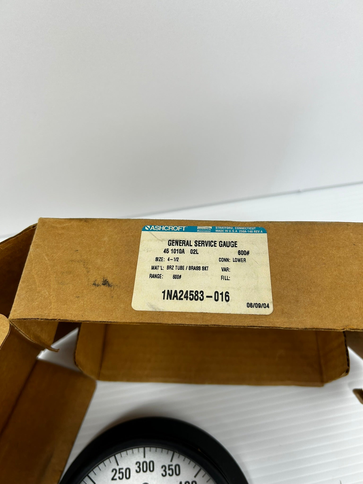 Ashcroft 1NA24583-016 General Service Gauge 4-1/2" 0-600 PSI Bronze/Brass