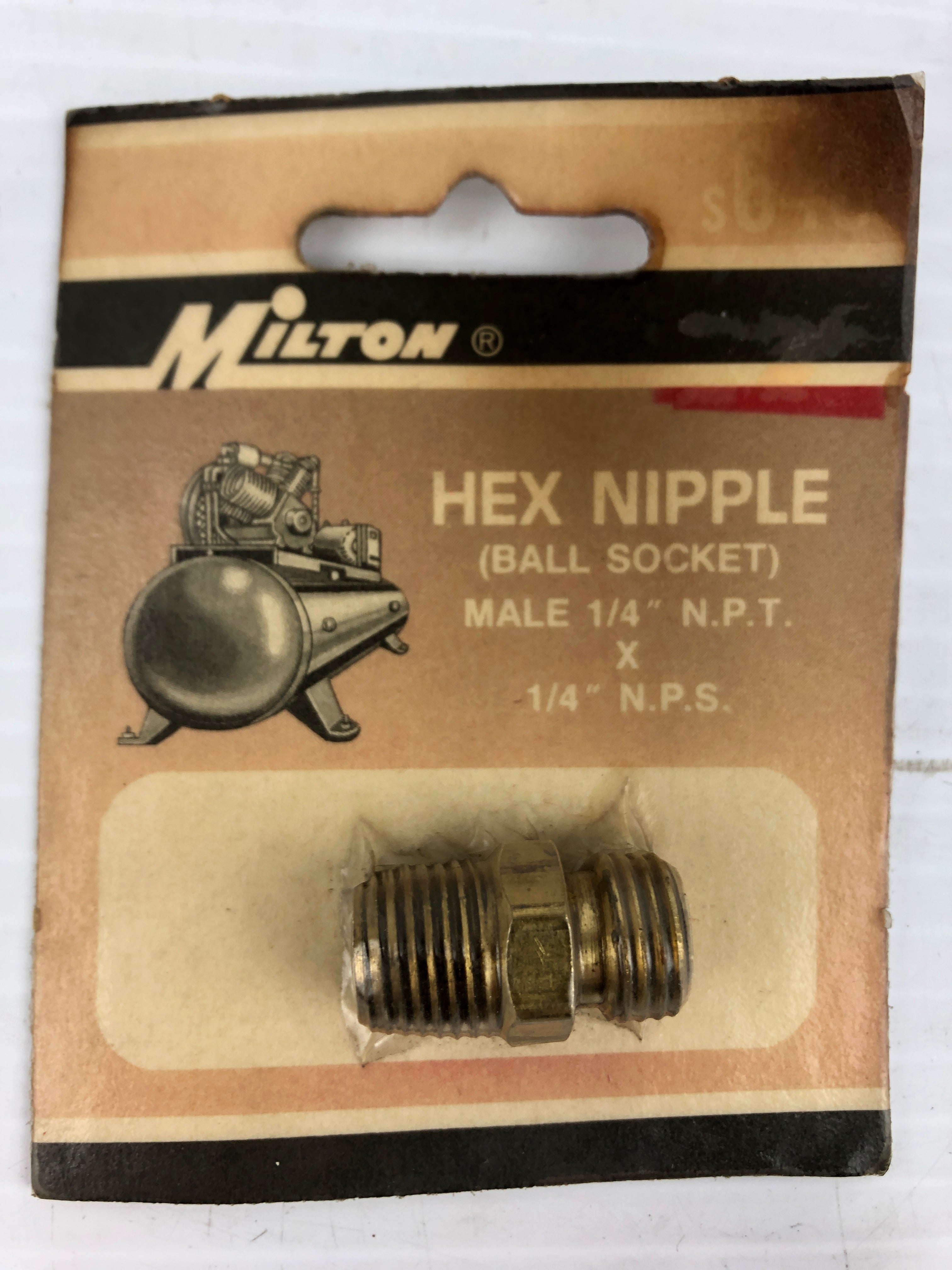 Milton s646 Hex Nipple (Ball Socket) 1/4"