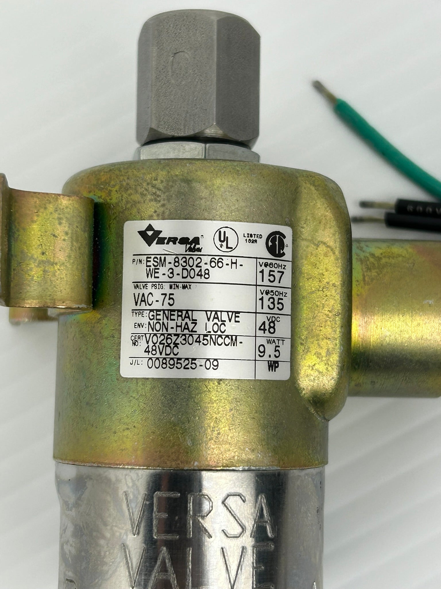 Versa ESM-8302-66-H-WE-3-D048 General Valve 75PSIG 48VDC 9.5W