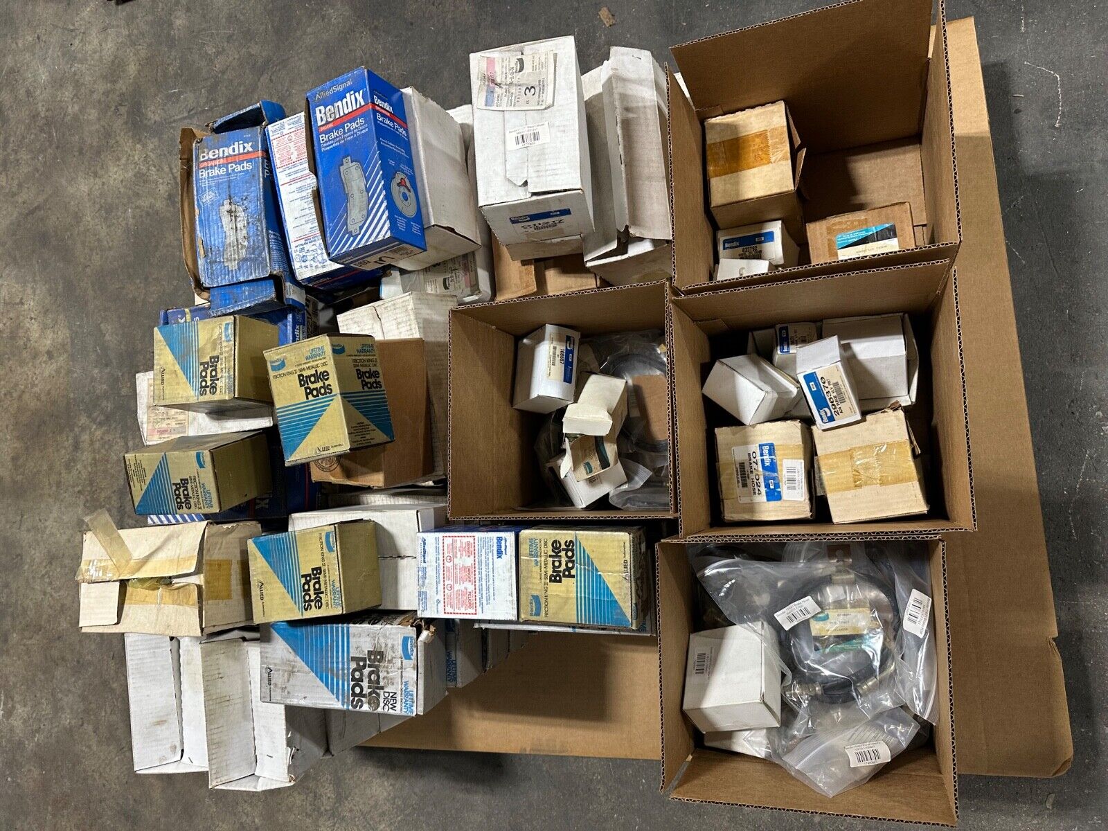 Huge Lot of Bendix Auto Parts Brake Pads Valves Cylinders Hoses