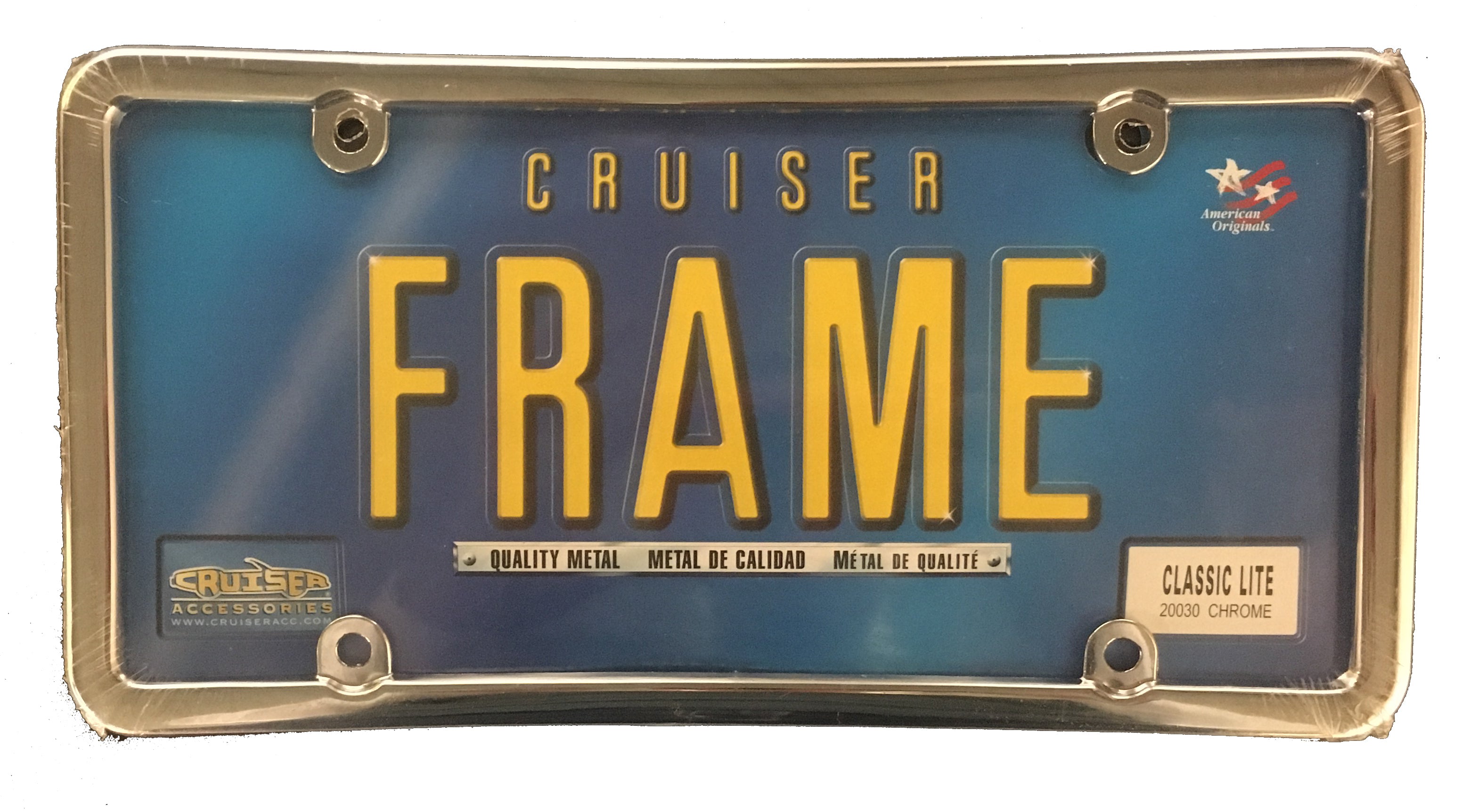 Cruiser License Plate Frame Classic Lite Chrome 20030