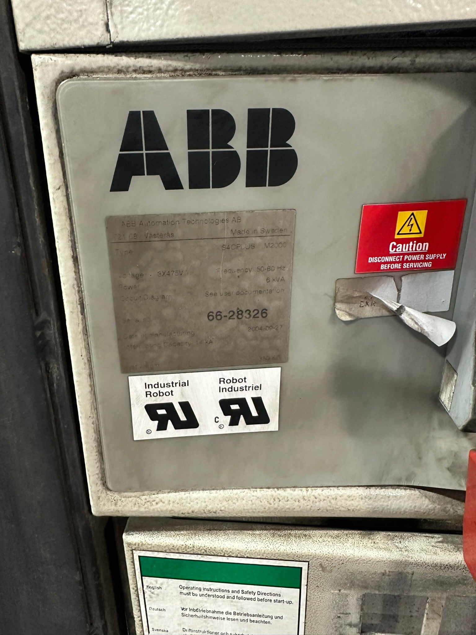 ABB S4CPLUS M2000 Robot Controller Robotics 6kVA with TPU2 Teach Pendant