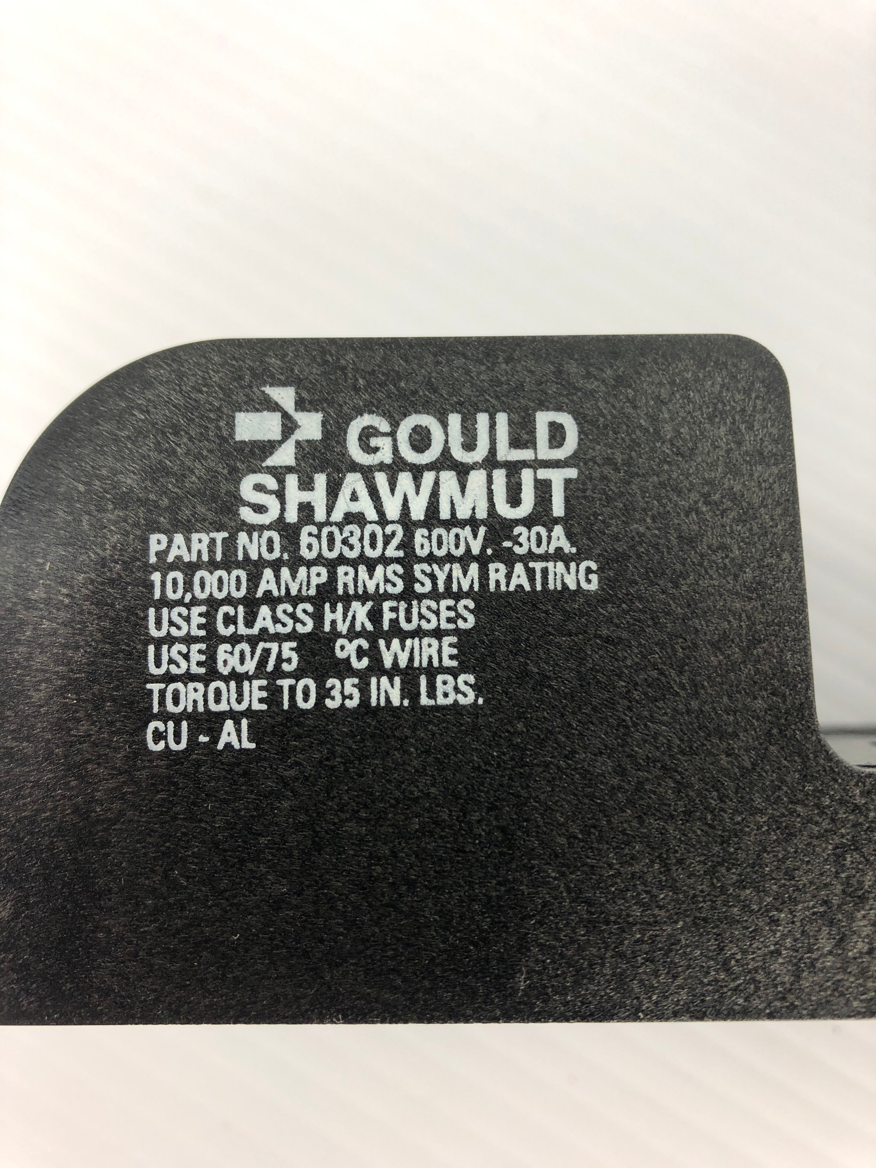 Gould Shawmut 60302 Fuse Holder 600V 30A 2P