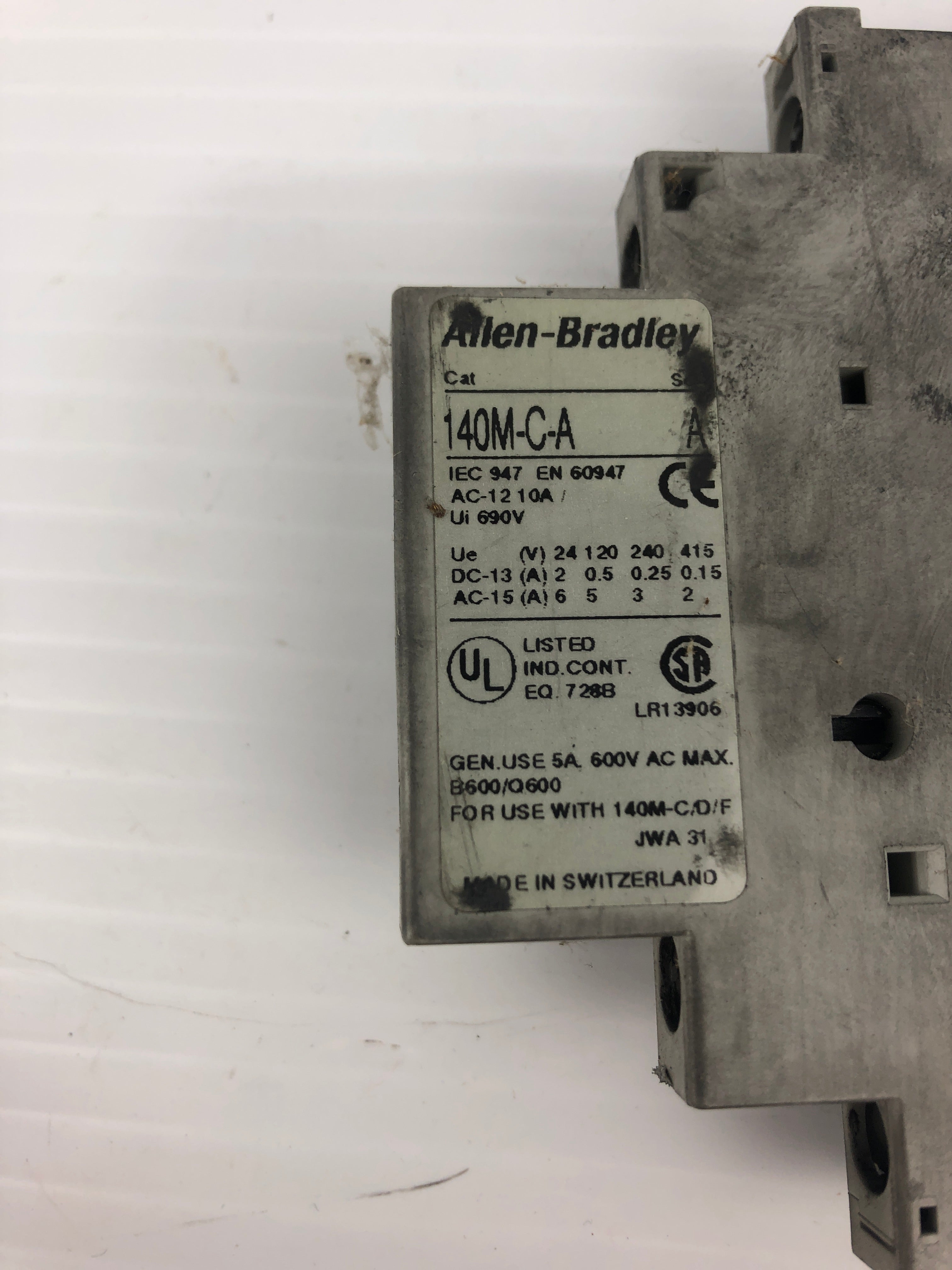 Allen Bradley 140M-C-A Series A Auxiliary Contact Block