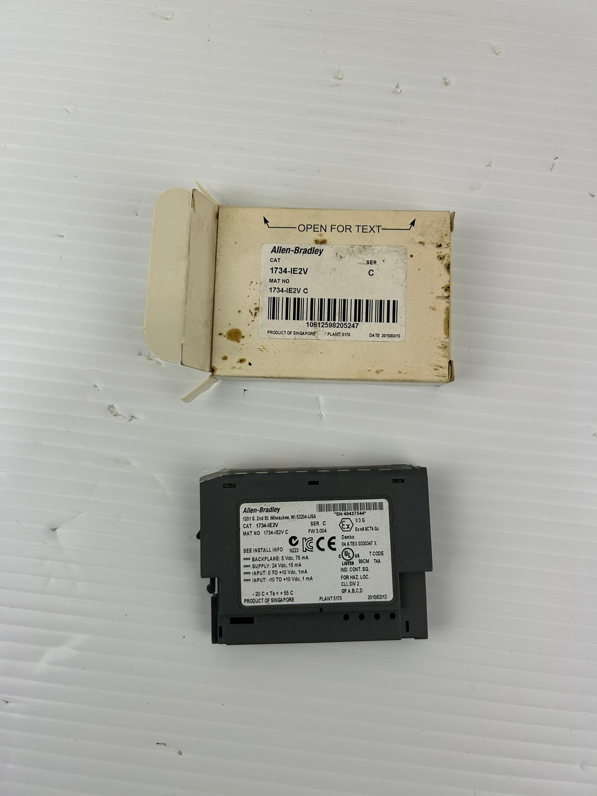 Allen-Bradley 1734-IE2V Input Module Ser C POINT I/O 2-Ch Analog Voltage FW3.004