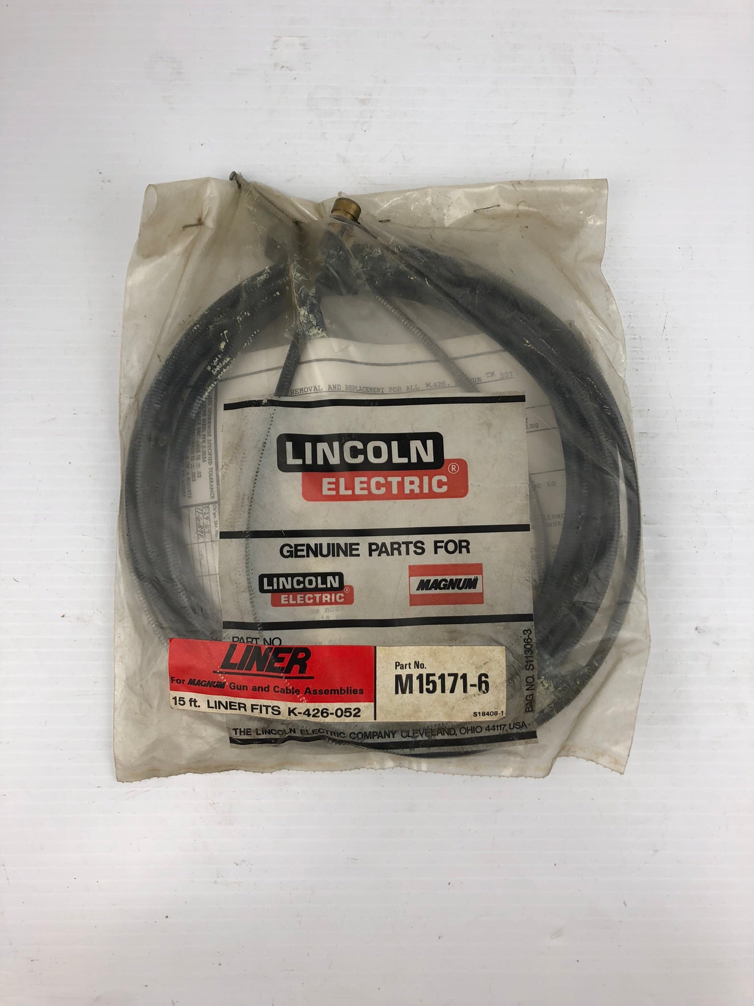 Lincoln Electric M15171-6 Liner Cable Assembly 15 ft. Fits K-426-052