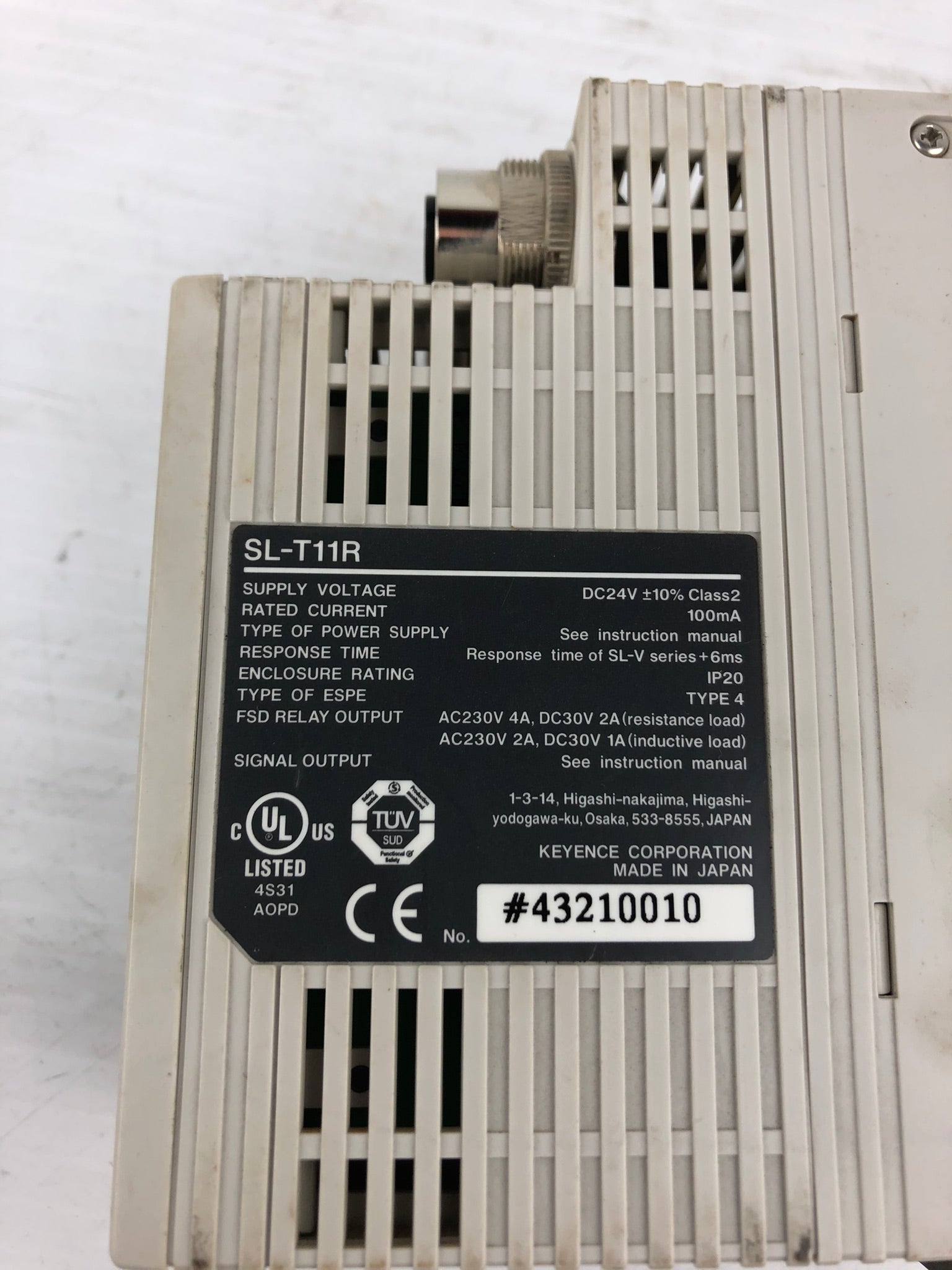Keyence SL-T11R Power Supply 24VDC