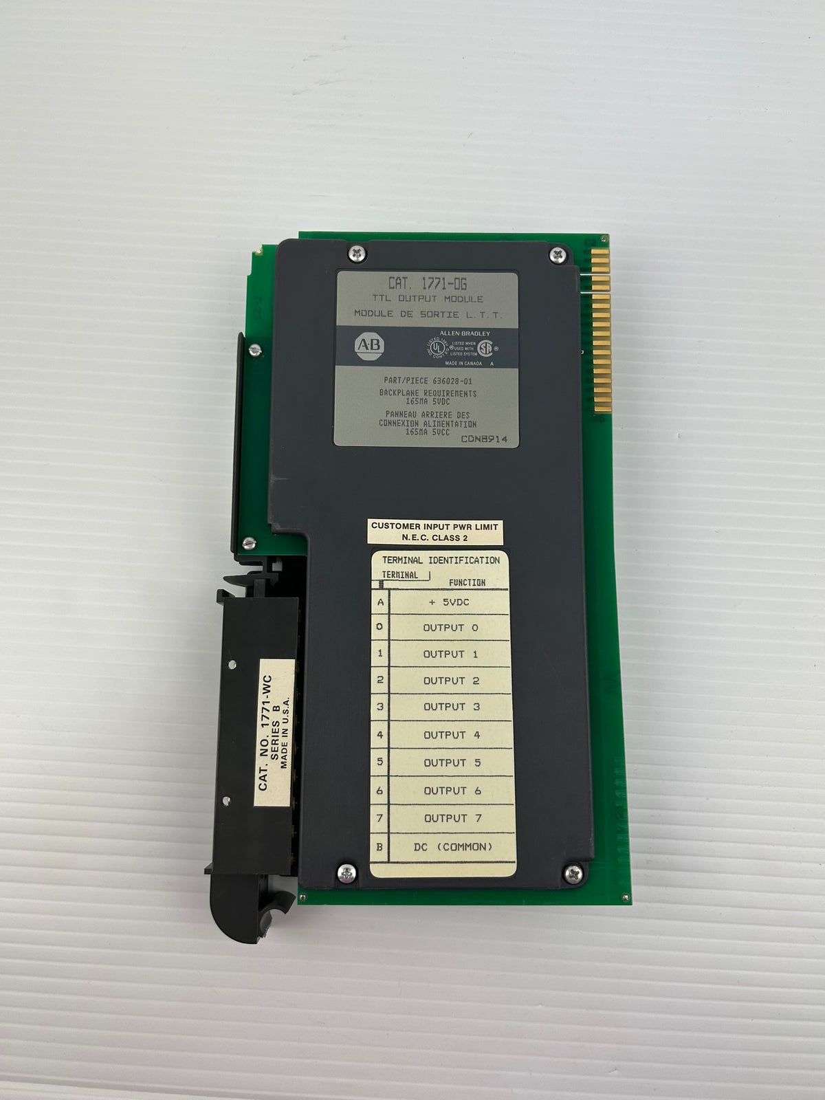 Allen Bradley 1771-0G TTL Output Module 165MA 5VDC