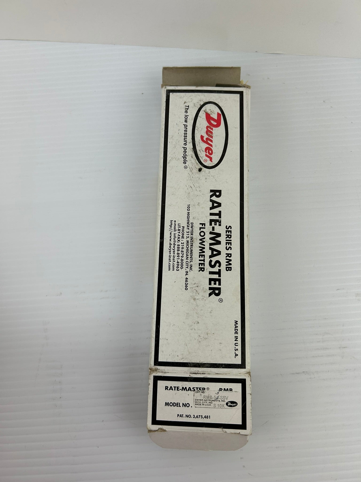 Dwyer RMB-53-SSV Rate Master Flowmeter Series RMB 70 PSI 10-100 SCFH