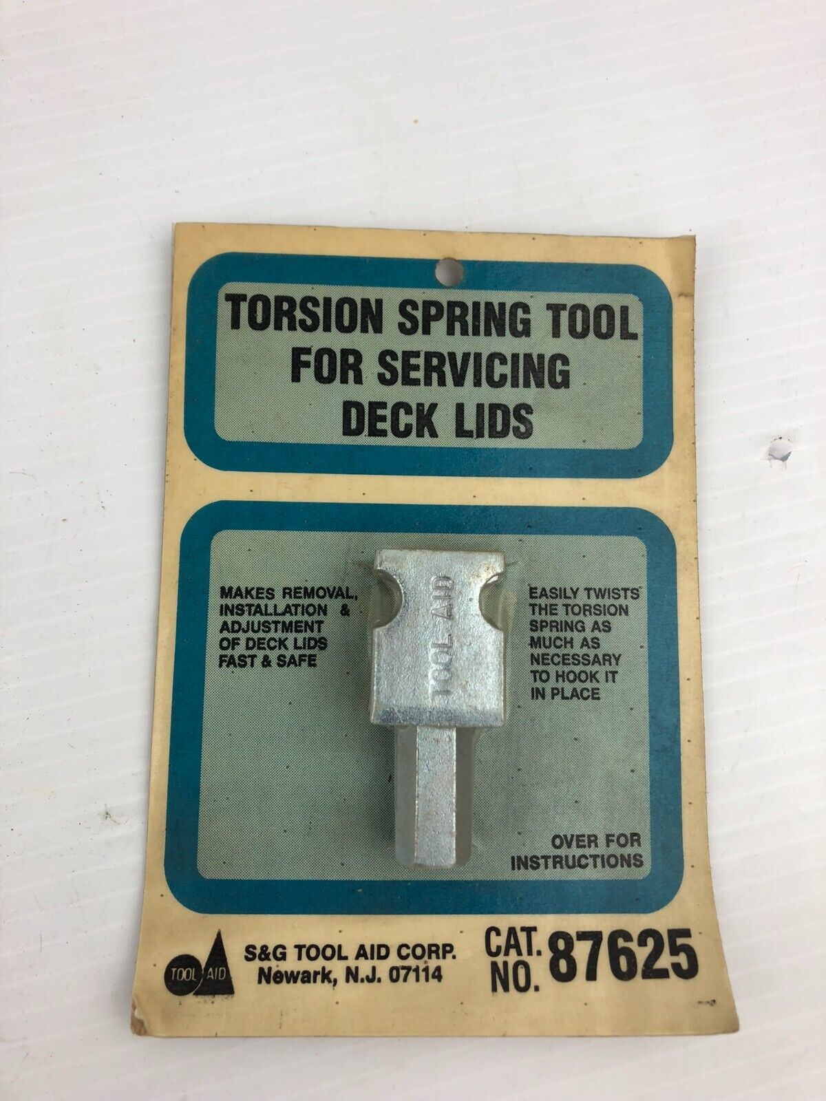 S&G Tool Aid 87625 Torsion Spring Tool for Servicing Deck Lids