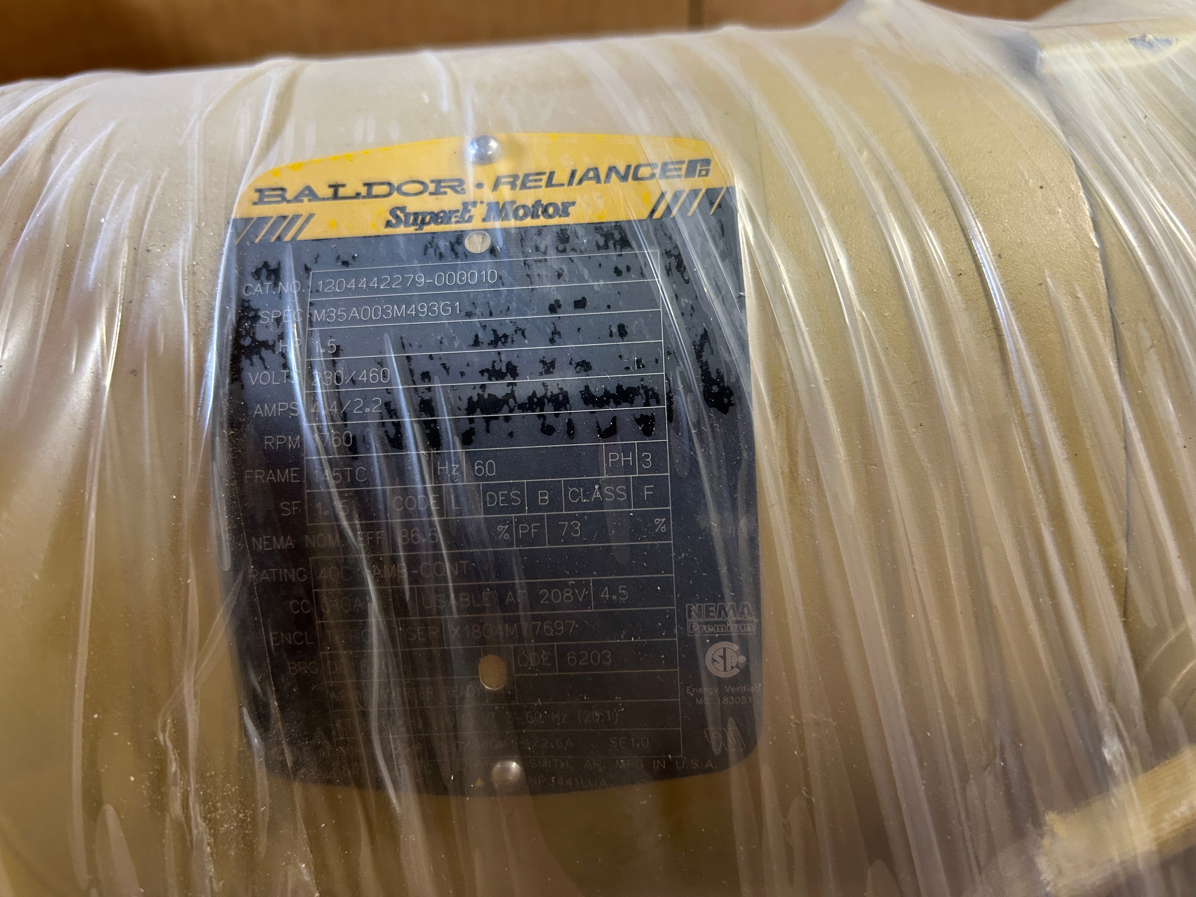Baldor 1204442279-000010 Motor 1.5HP with Stearns 59BK2100DPF Brake 105672107 PF