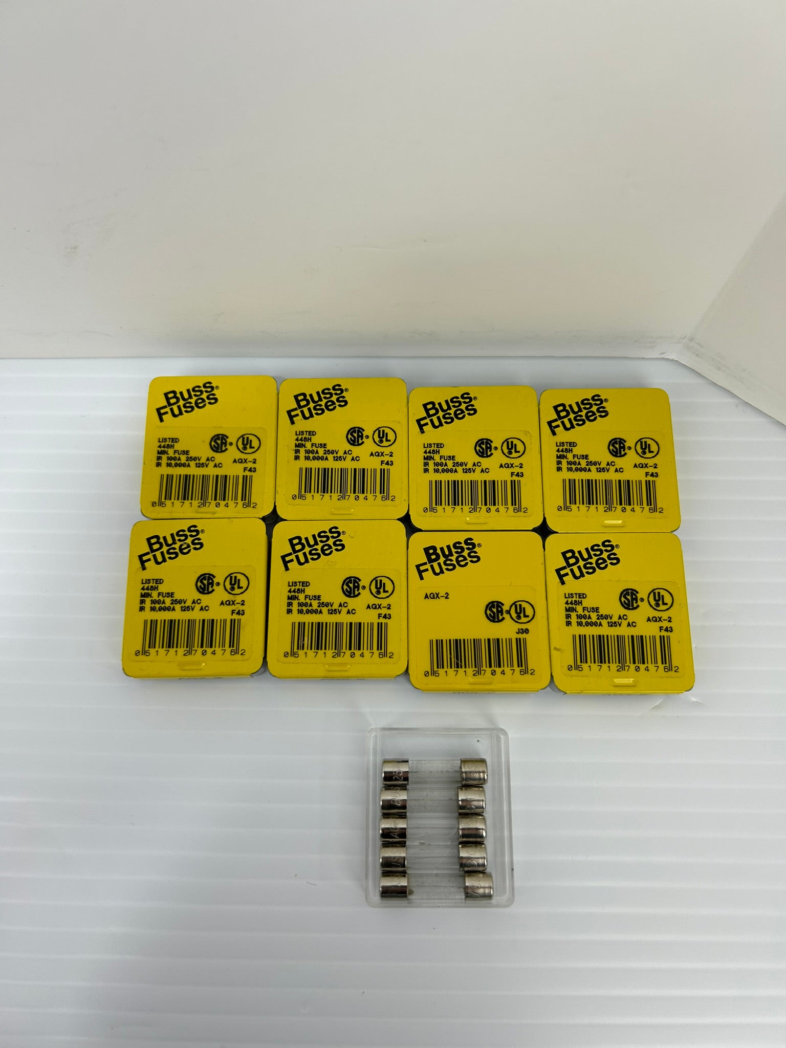 Buss AGX-2 Glass Fuses 250VAC 100A - Lot of 9