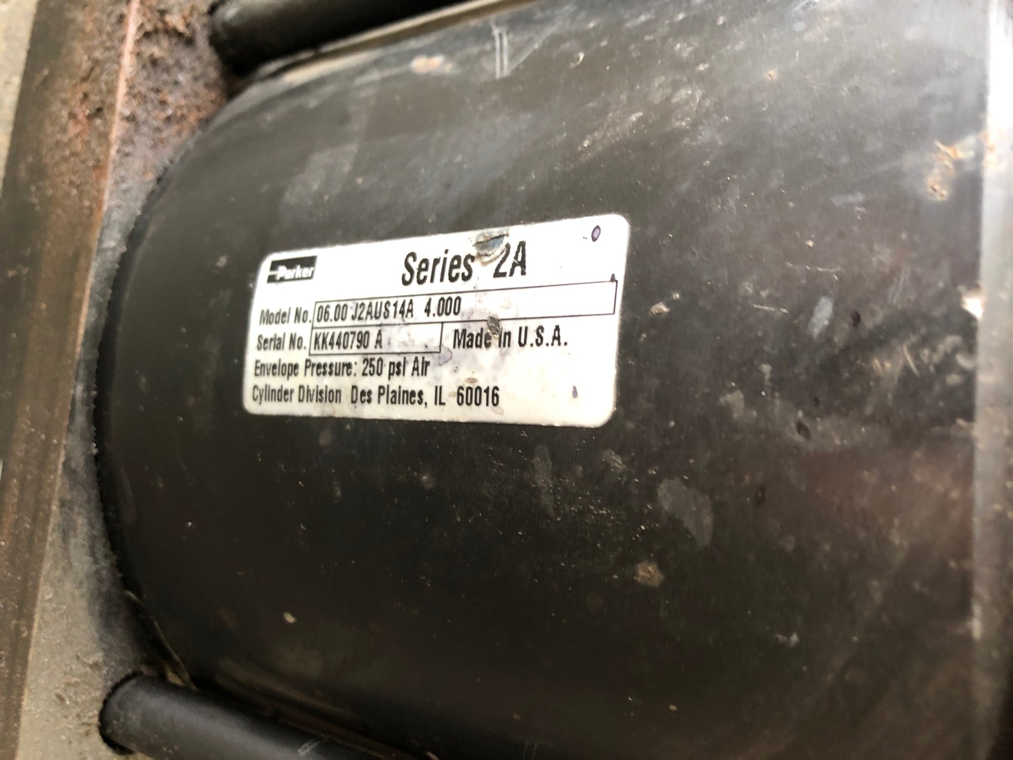 Parker 06.00J2AUS14A4.000 Hydraulic Cylinder Series 2A