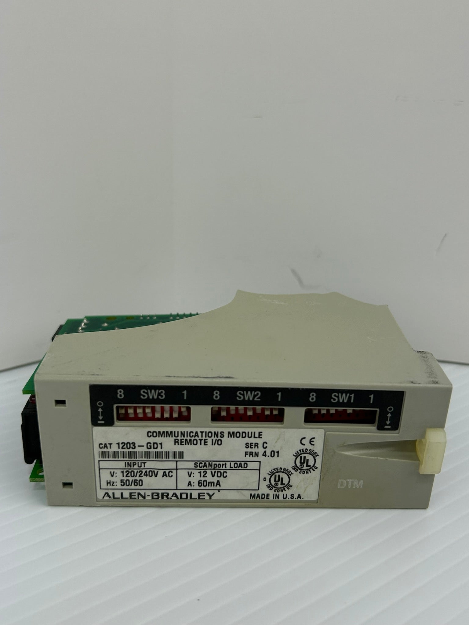 Allen-Bradley 1203-GD1 Remote I/O Communications Module Ser C 4.01FRN FOR PARTS