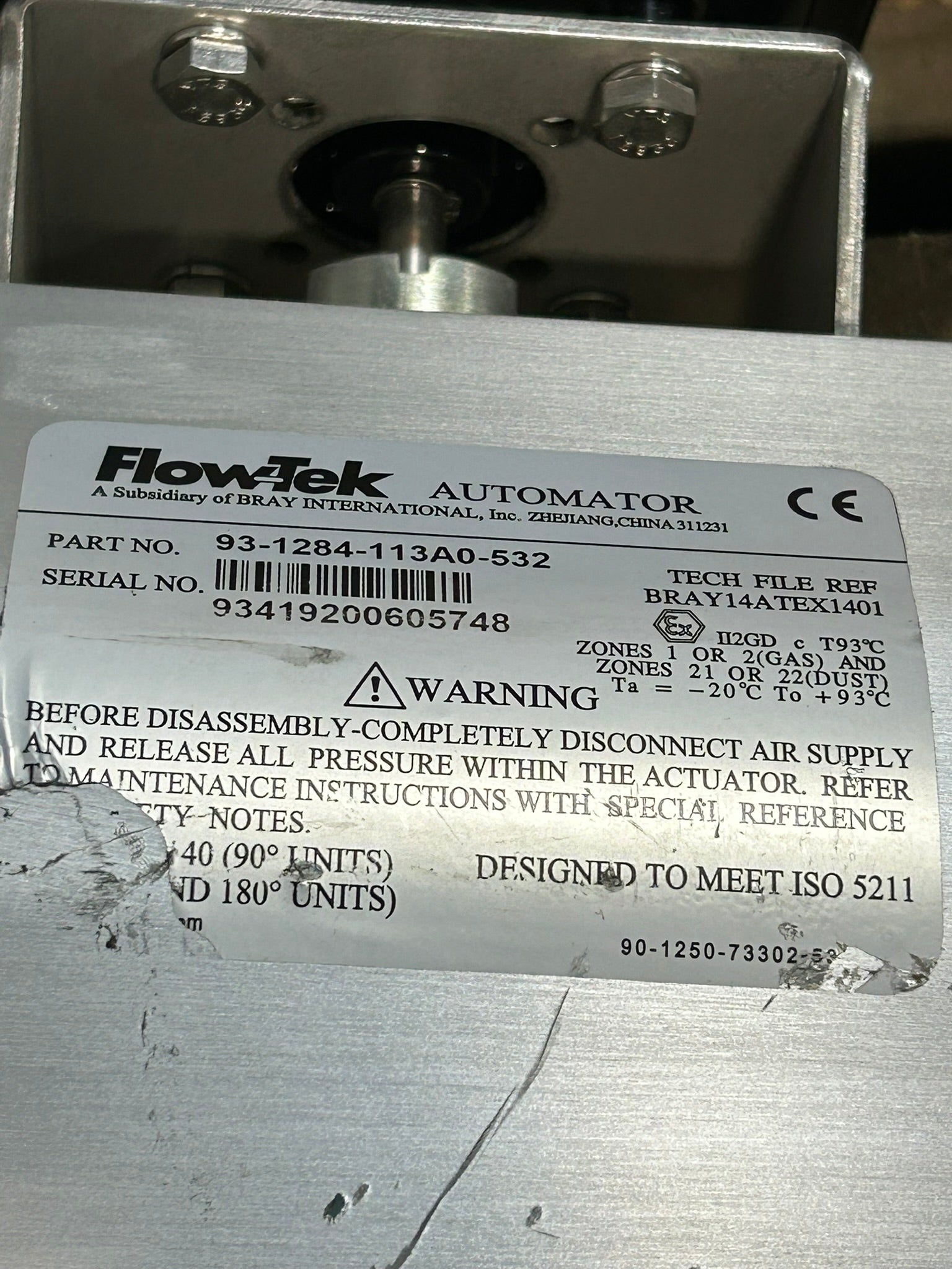 Flowtek 93-1284-113A0-532 Flowserve Automax Actuator