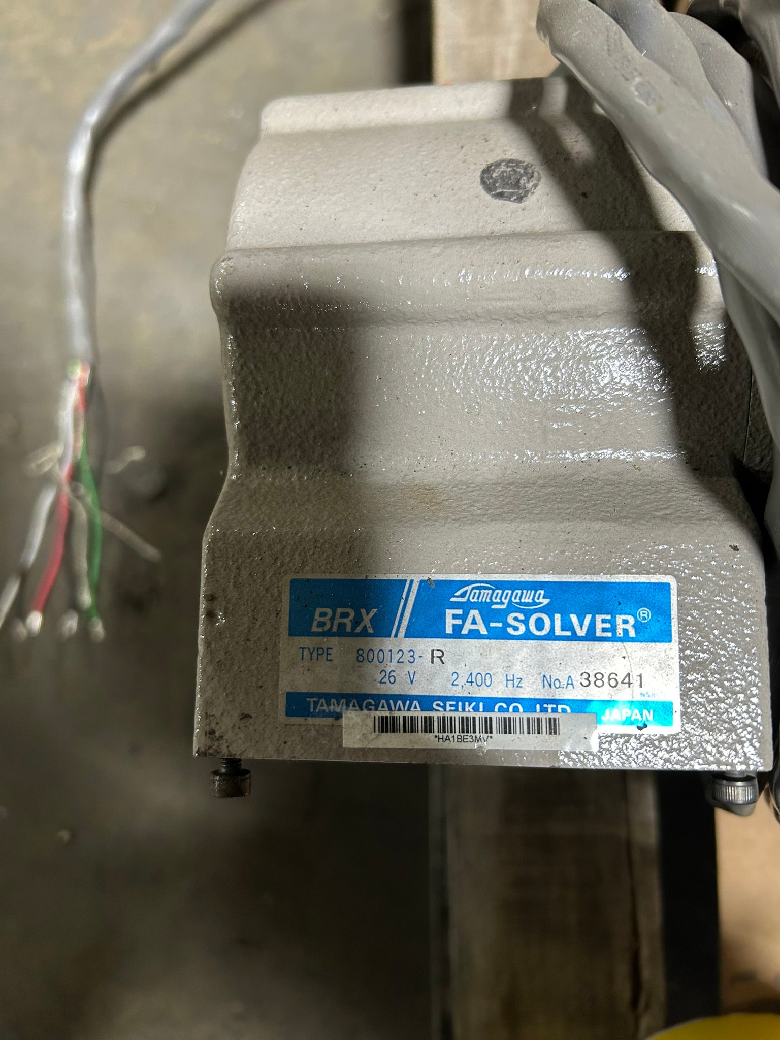 Baldor Reliance 018-A000-0007 Electric Motor with Tamagawa 800123-R FA-Solver