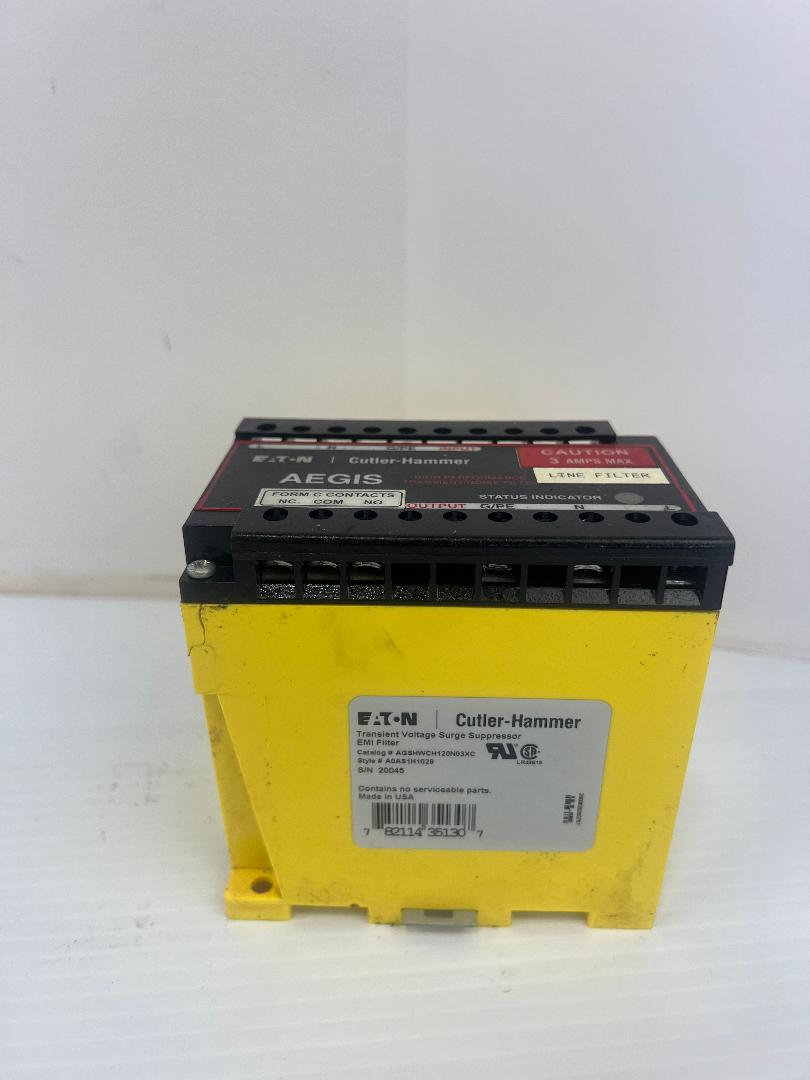 Cutler-Hammer AGSHWCH120N03XC Transient Voltage Surge Suppressor EMI Filter 400V