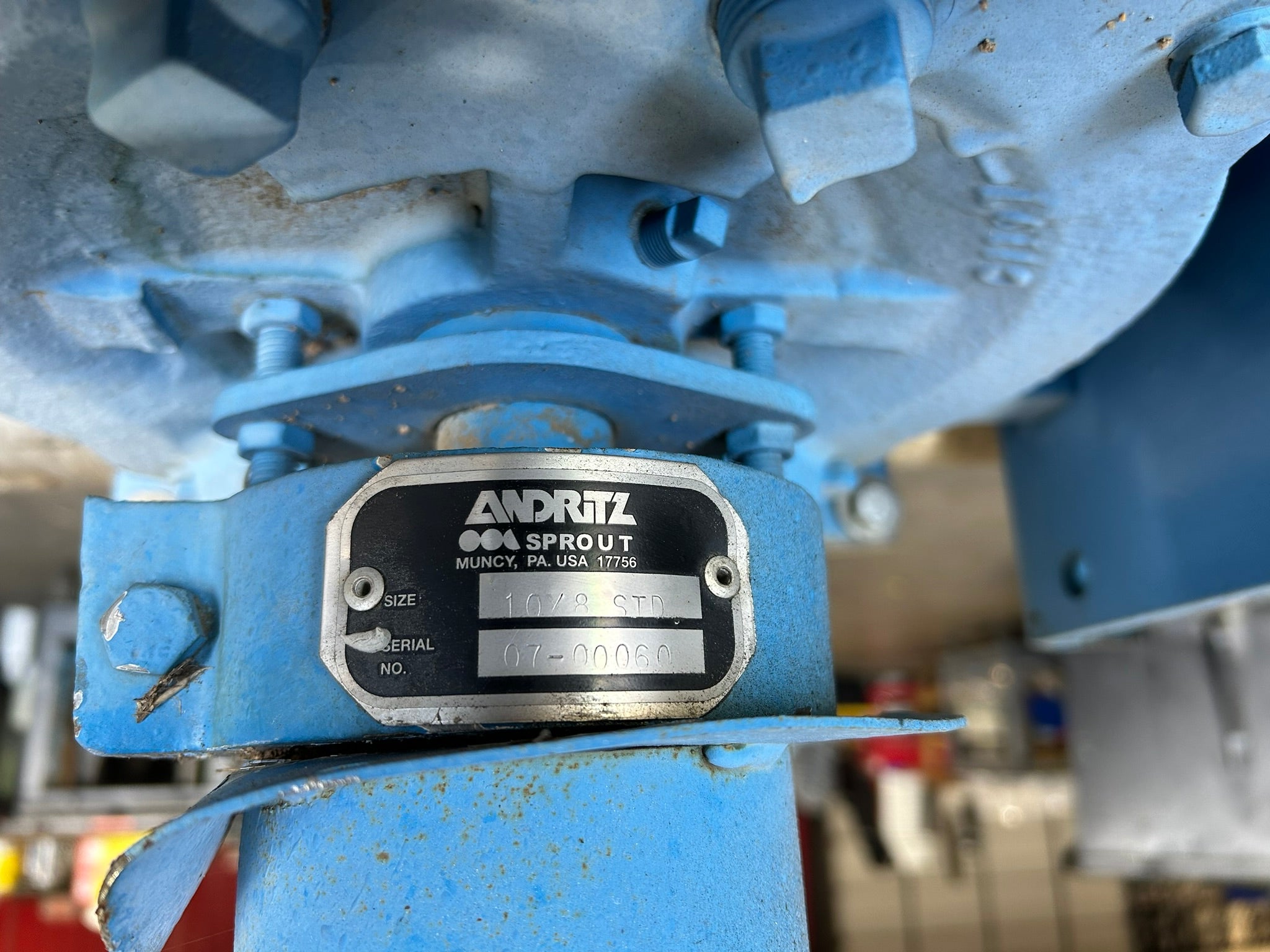 Andritz Sprout 10X8 STD Blower Rotary Airlock Valve w/ Gearbox & Motor 07-00060