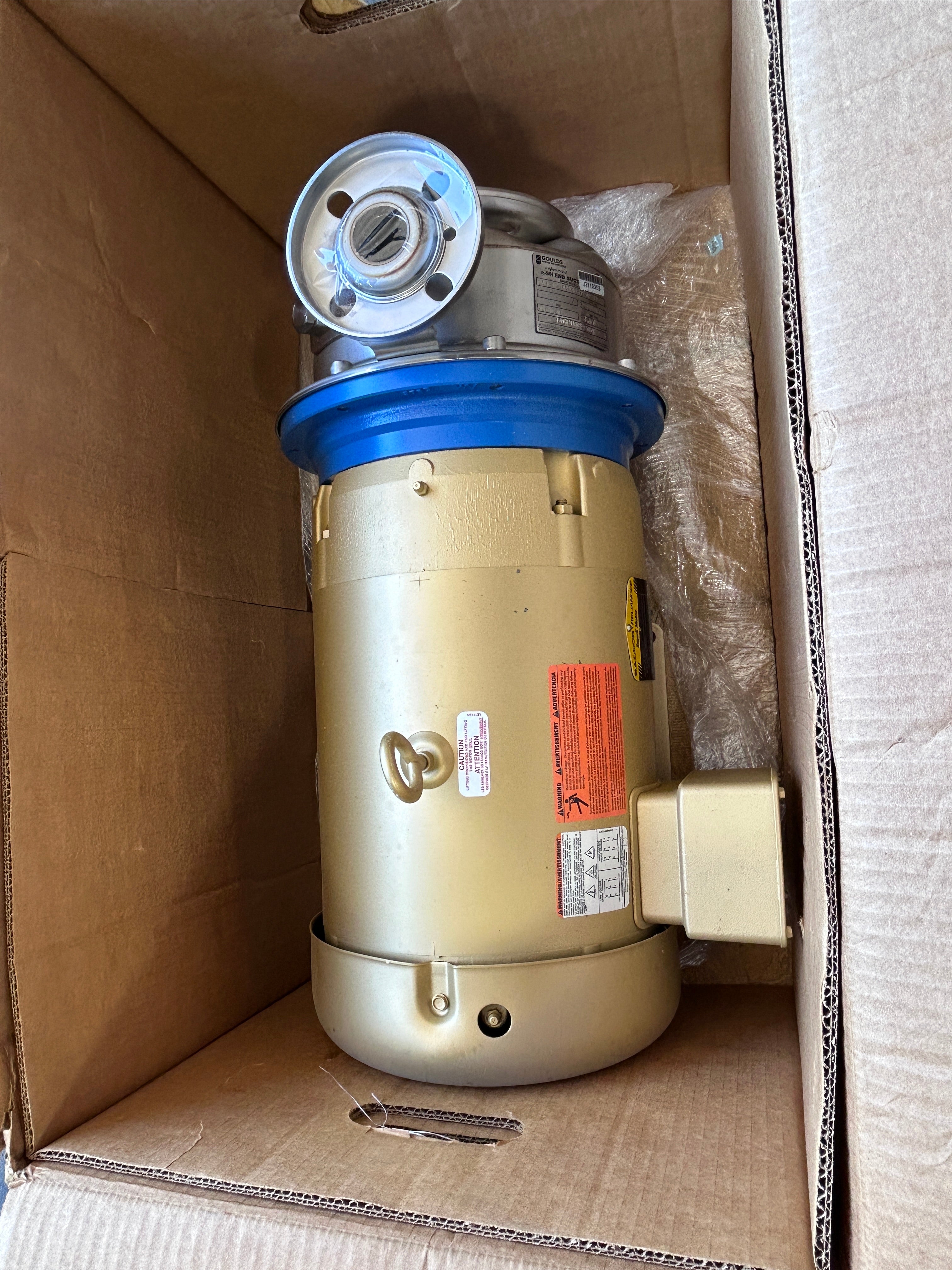 Goulds e-SH 1x2x8-2P Centrifugal End Suction Pump Baldor EJMM3711T 10HP 3PH New