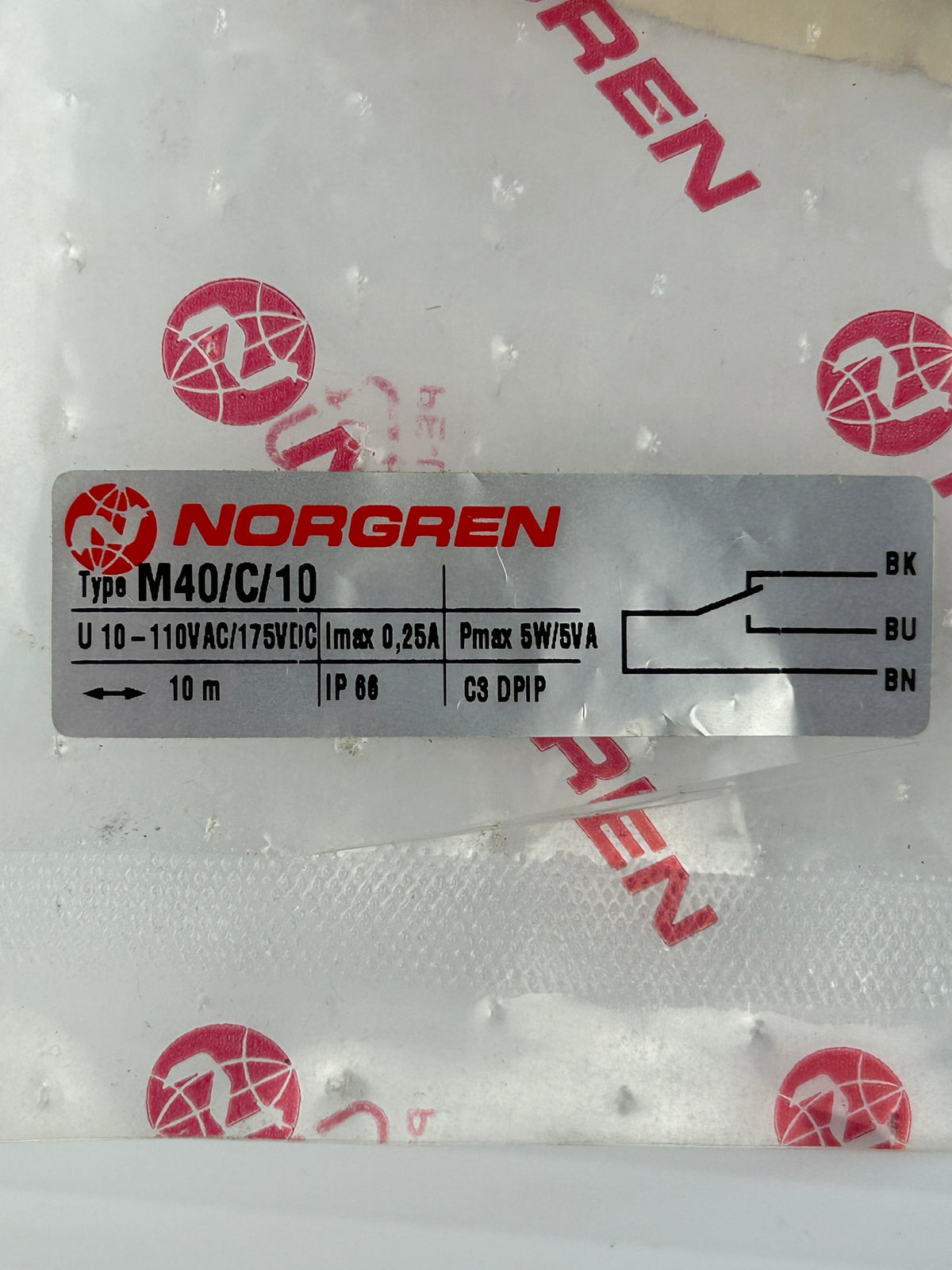 Norgren M40/C/10 Magnetic Switch with Cable M/40/C/10 Series C