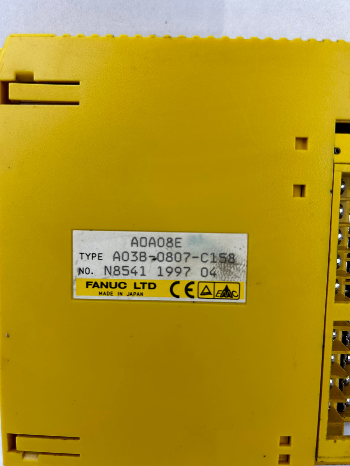 Fanuc A0A08E I/O Module A03B-0807-C158 - Missing Covers