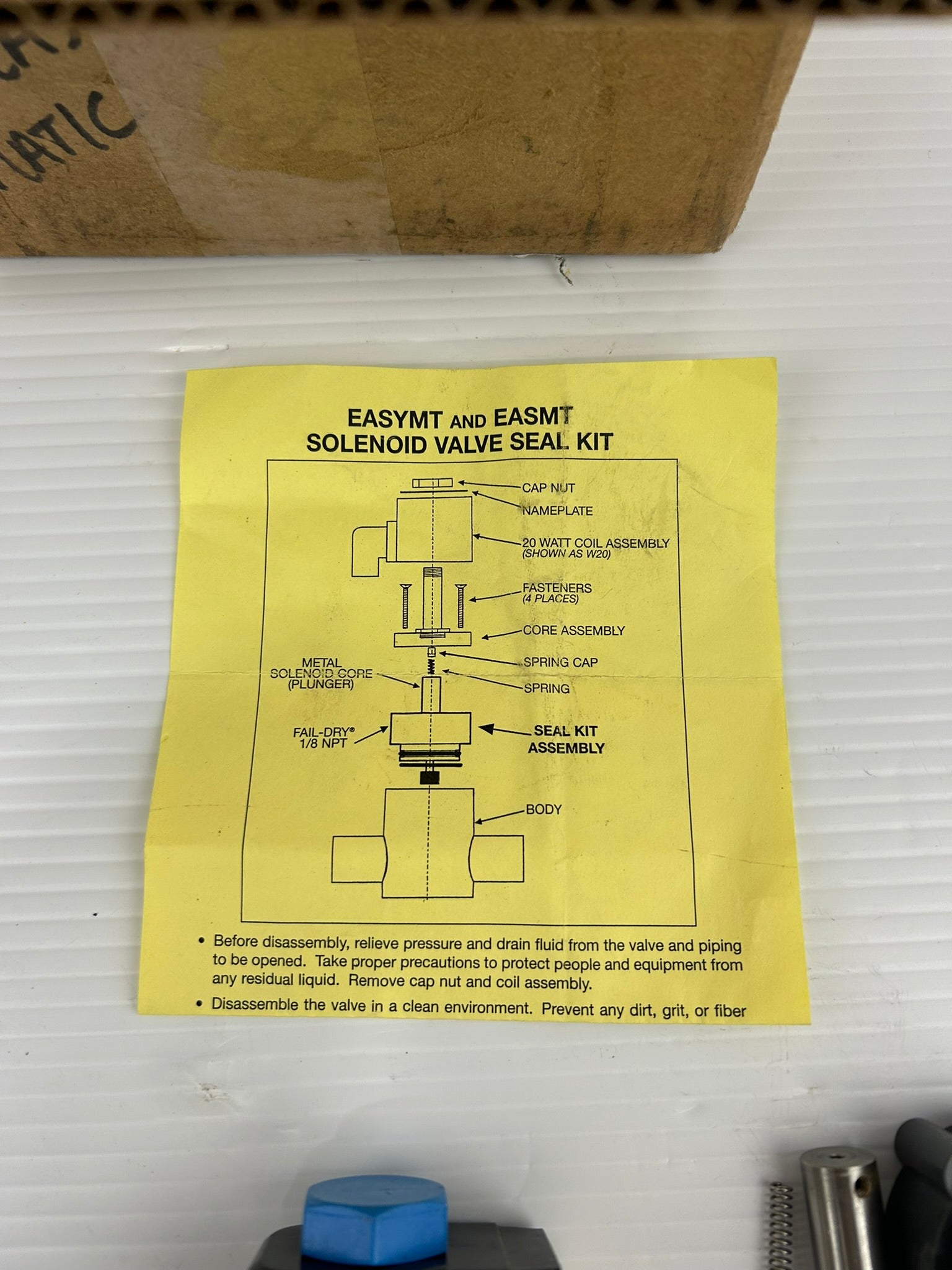 Plast-O-Matic EASYMT4EP12W24-CP Solenoid Valve 120V 24W