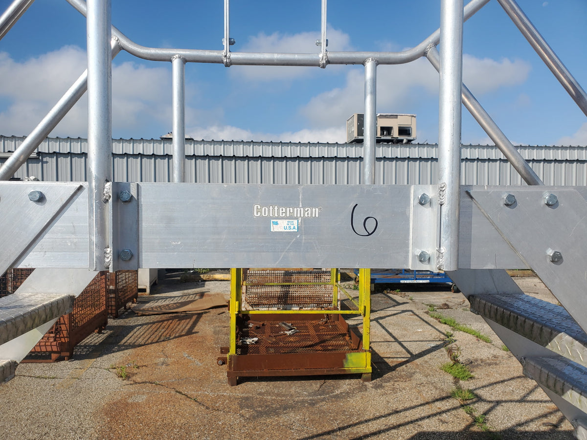 Cotterman Aluminum Crossover Bridge Ladder Platform Stairs & Handrails 131" L