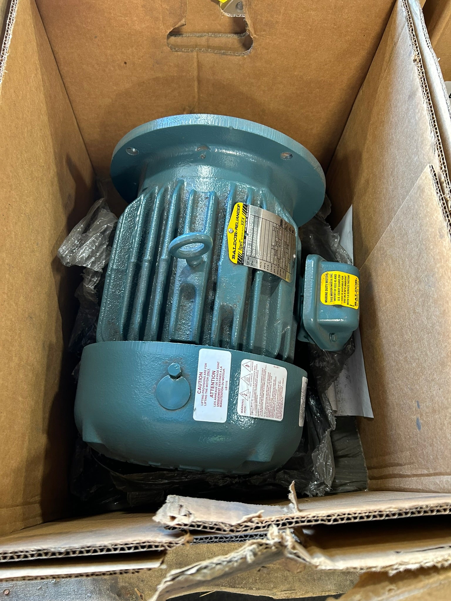 Baldor-Reliance M13D 103282192-001 Super-E XEX Motor 5HP 3PH 1760RPM 182TD