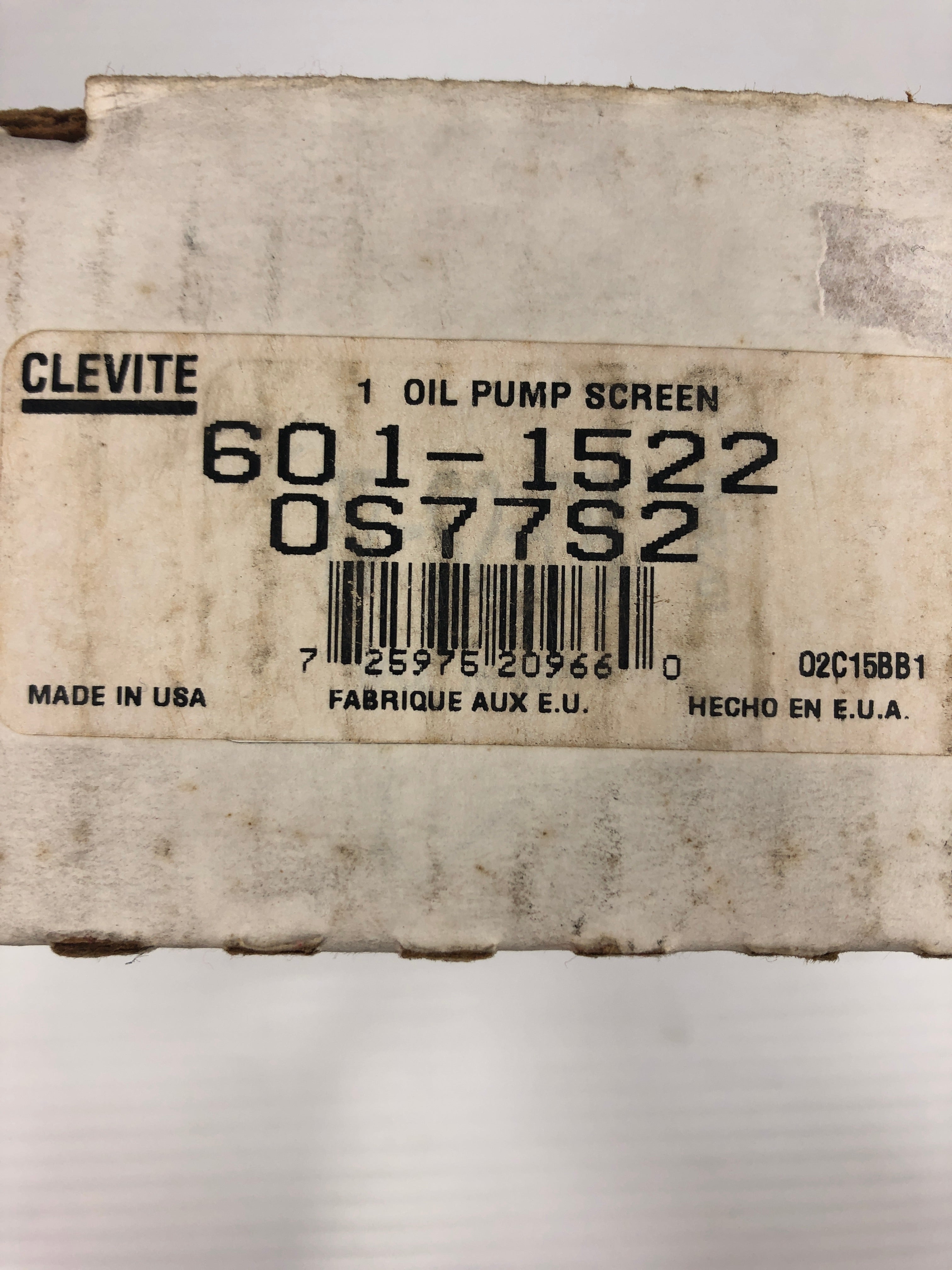 Clevite 6011522 Engine Oil Pump Screen 601-1522