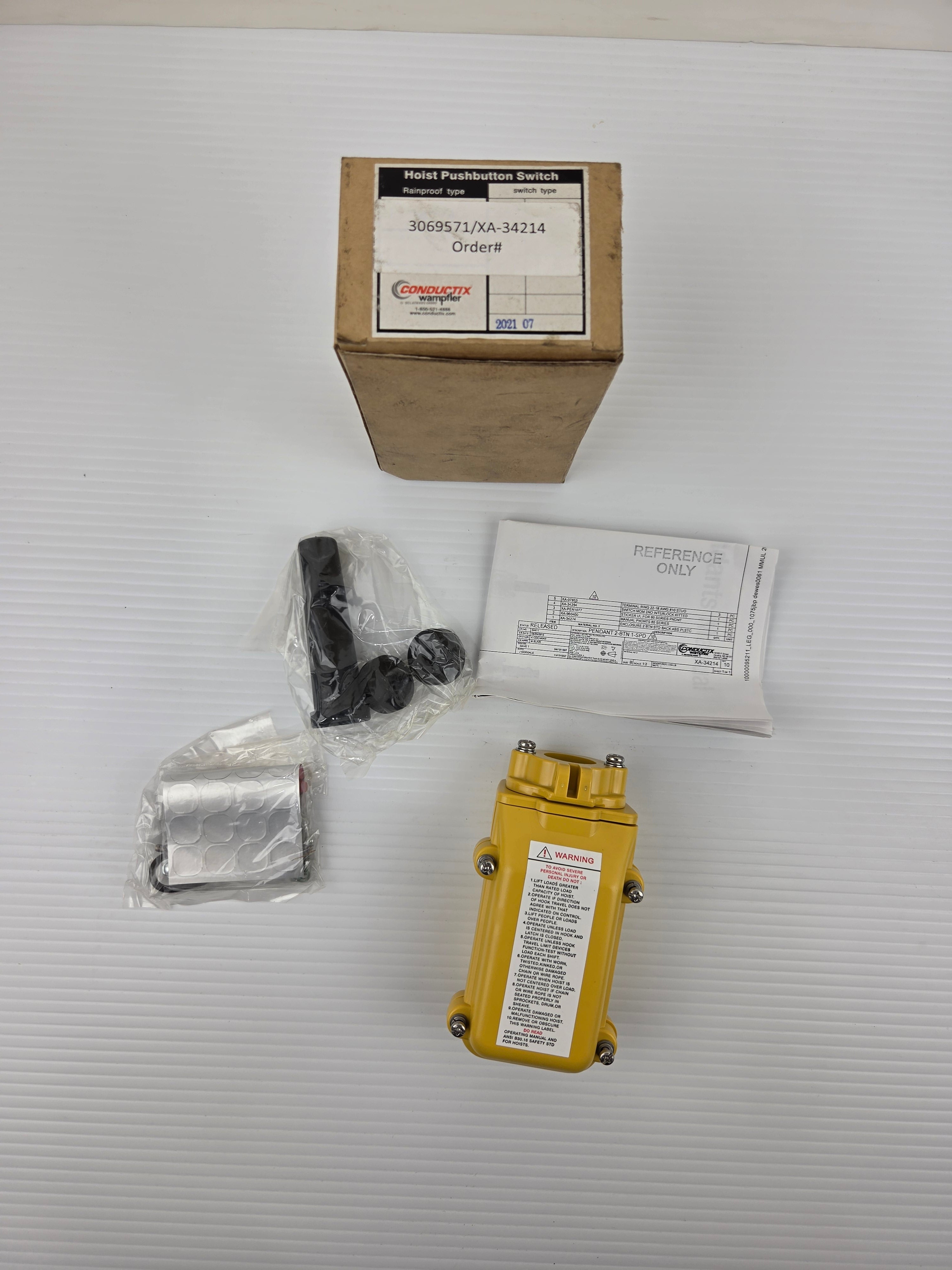 Conductix Wampfler XA-34214 Hoist Pushbutton Switch XA34214 2-Button 80 Series