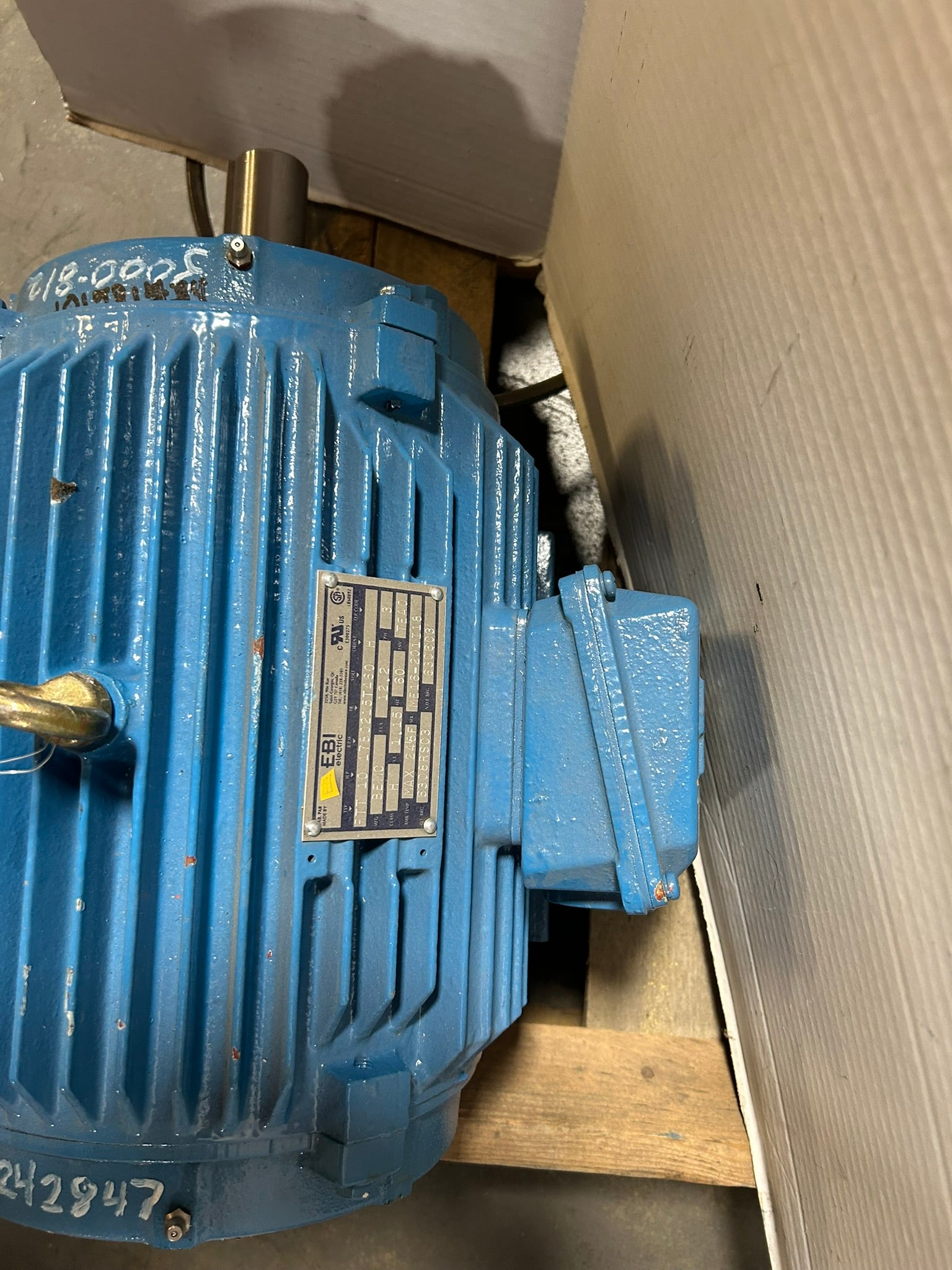 EBI Electric RTT AC Electric Motor 10 HP 1780 RPM 215T Frame 3 PH 60 Hz