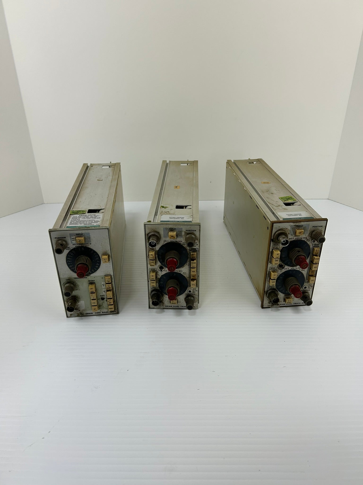 Tektronix Lot of 3 Dual Trace AMPL Modules 5A18N & 5B10N