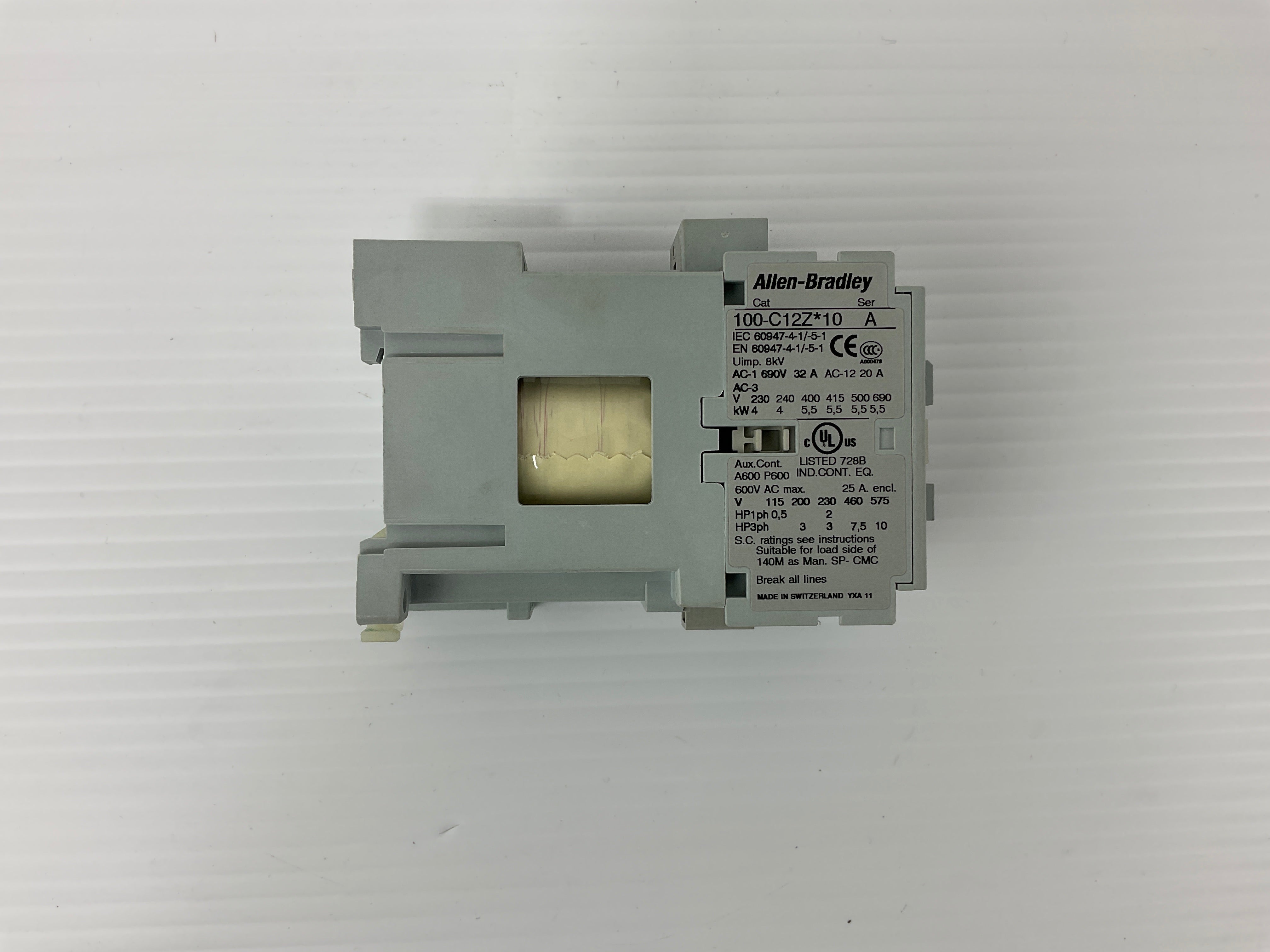 Allen Bradley Contactor 100-C12ZJ10 Series A 25 A 600 VAC