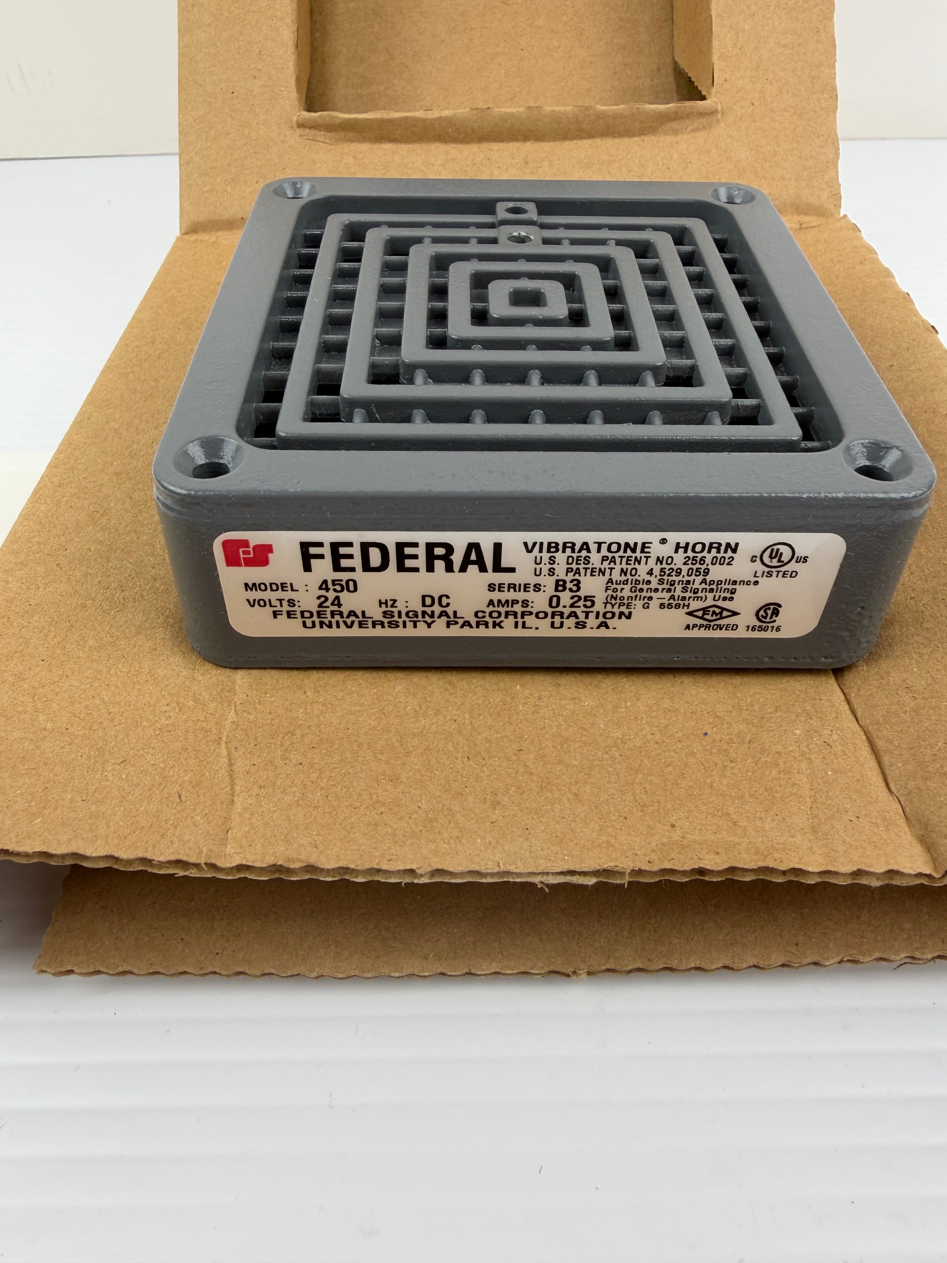 Federal Vibratone Horn 450-024-31 24 Volt 0.25 Amp
