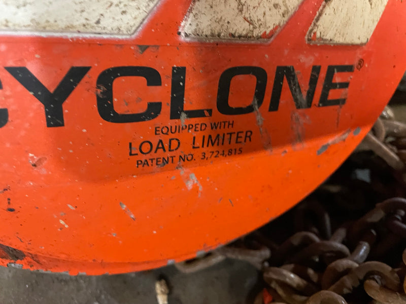 CM Cyclone 2 Ton Manual Chain Fall Hoist with Load Limiter S5848TB