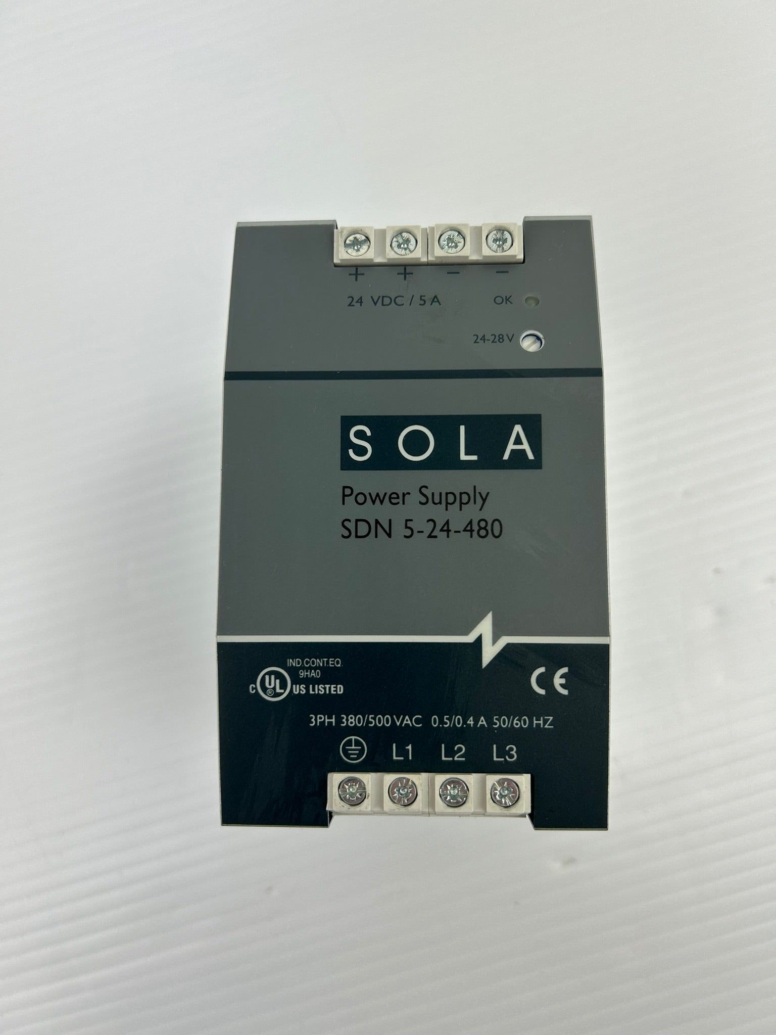 Sola SDN 5-24-480 Power Supply 380/500VAC 0.5/0.4A 3PH 50/60Hz