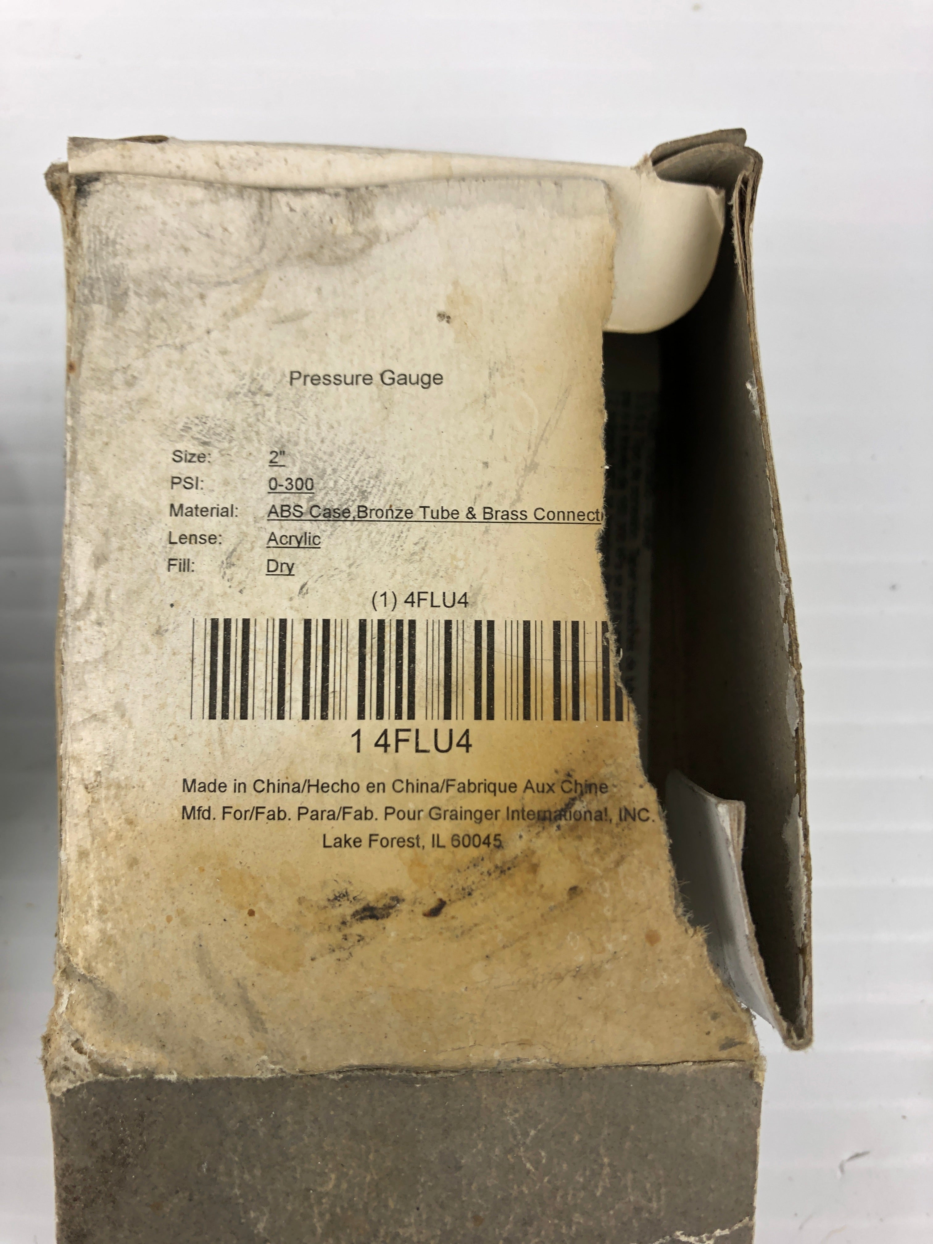 Pressure Gauge 4FLU4 2" 0-300 PSI