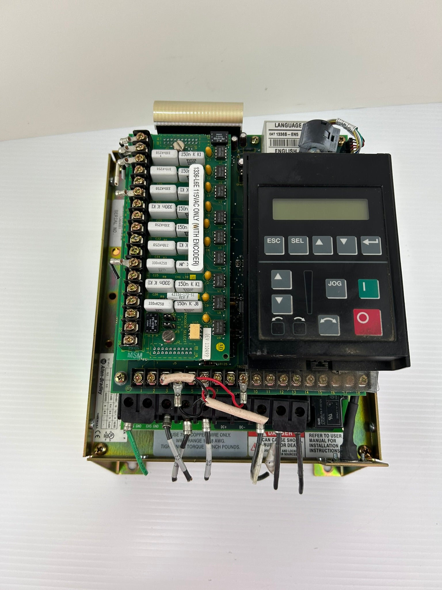 Allen Bradley 1336S-BRF50-AN-EN5 AC Drive Series F - Missing Top Cover