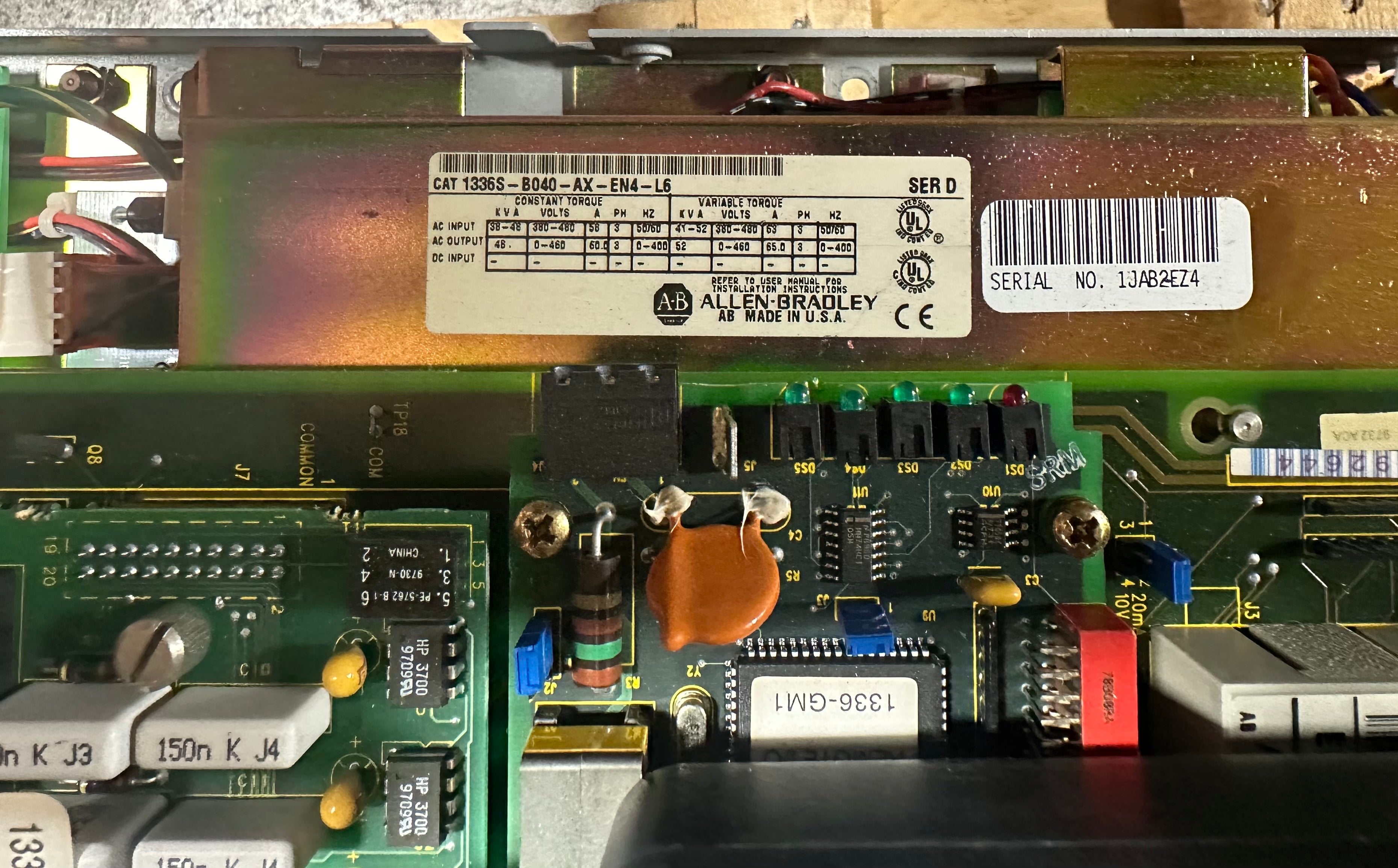 Allen Bradley Variable Frequency Drive 1336S-B040-AX-EN4-L6 with Keypad