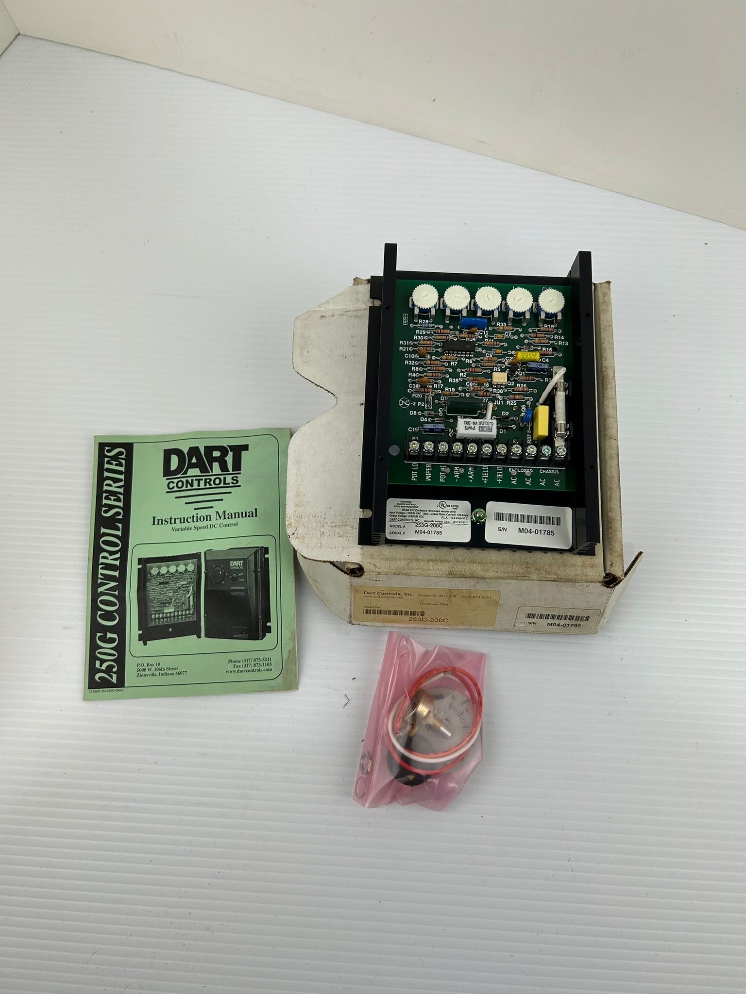 Dart Controls 253G-200C DC Motor Speed Controller Drive 90/180VDC 120/240VAC