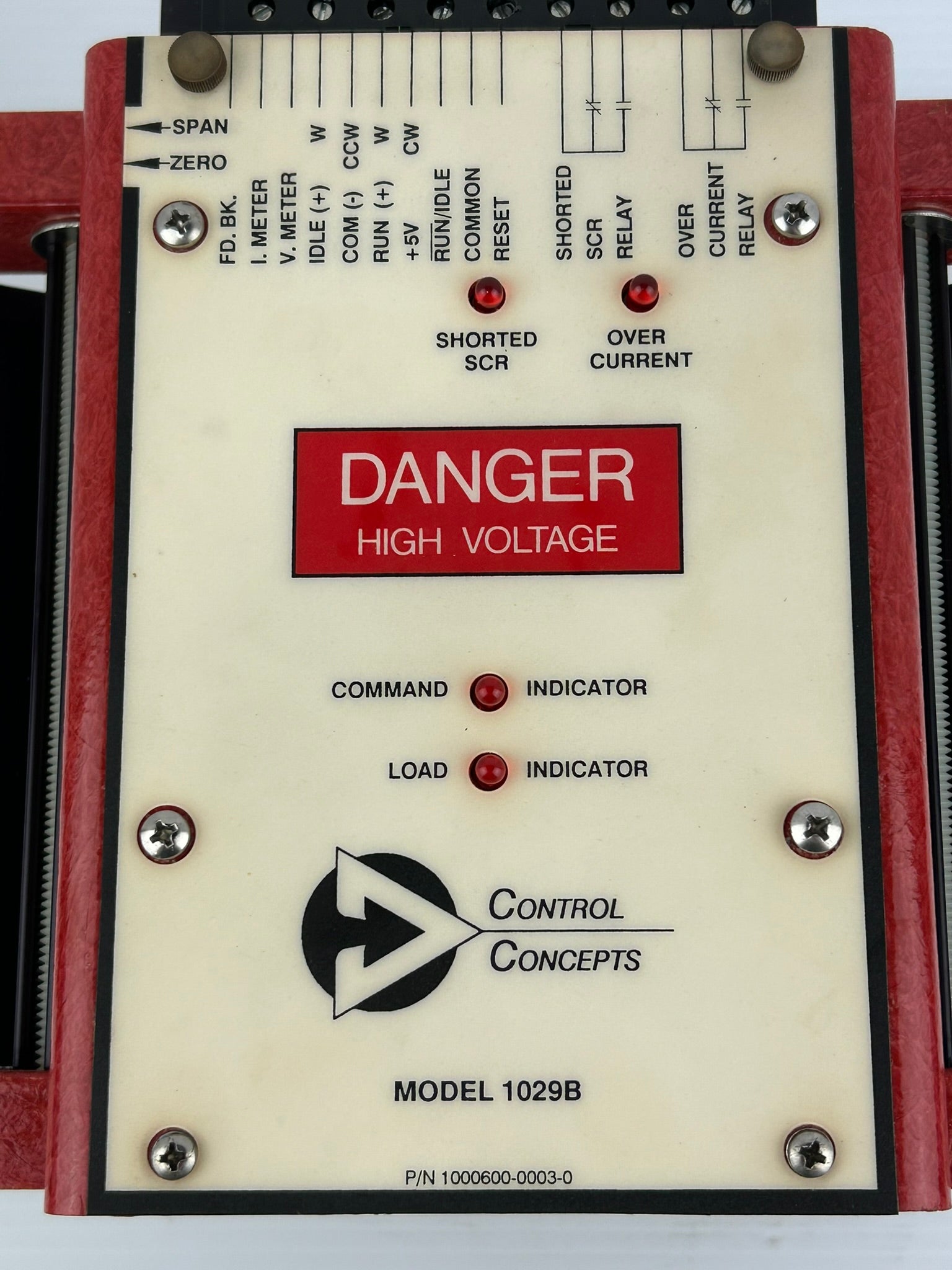 Control Concepts 1029B SCR Power Controller 1029B-V-480V-100A-R4/20MA-IPOT 100A