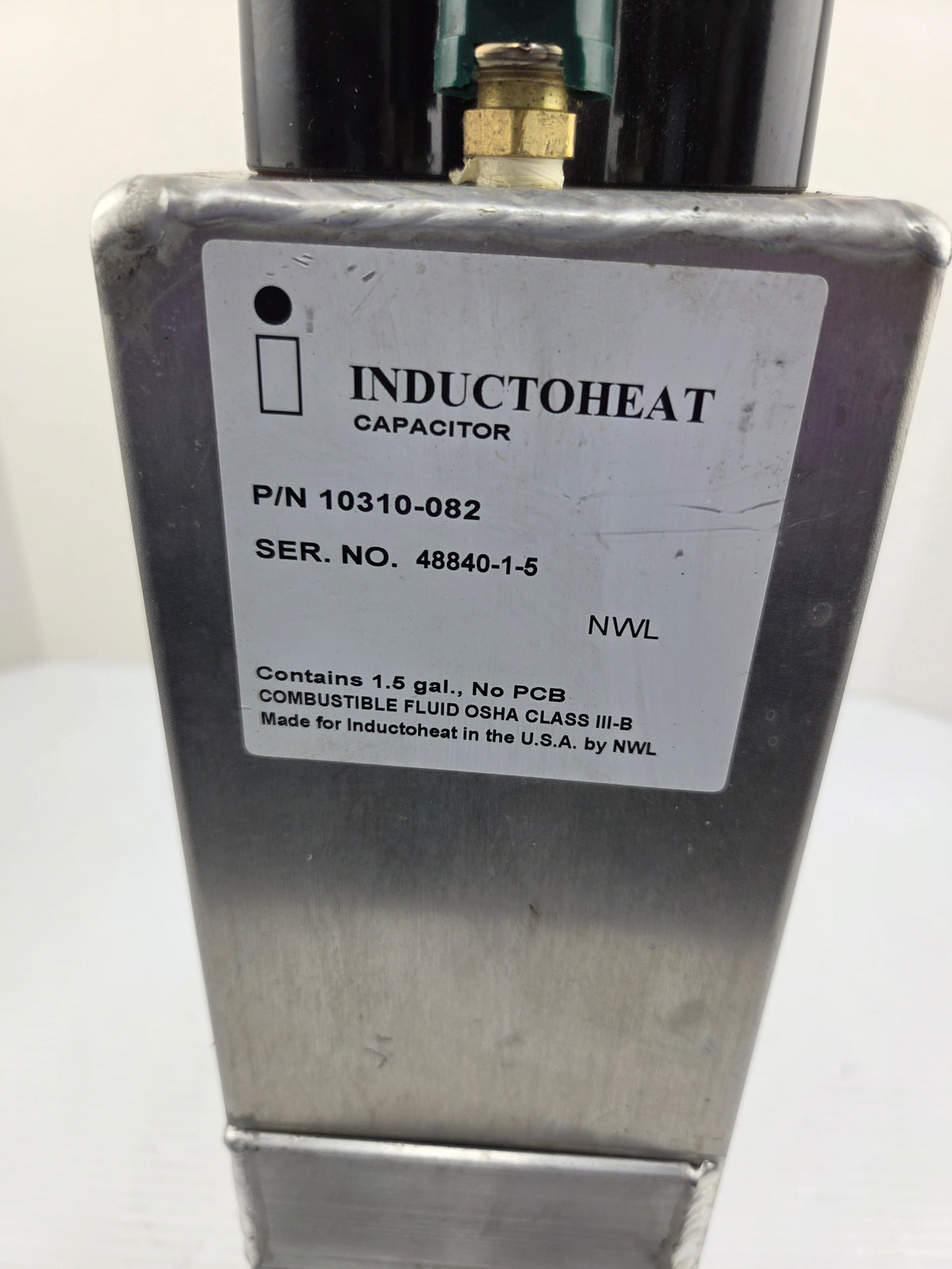 Inductoheat NWL 10310-082 Industrial Induction Heating Capacitor 1.5 Gal.