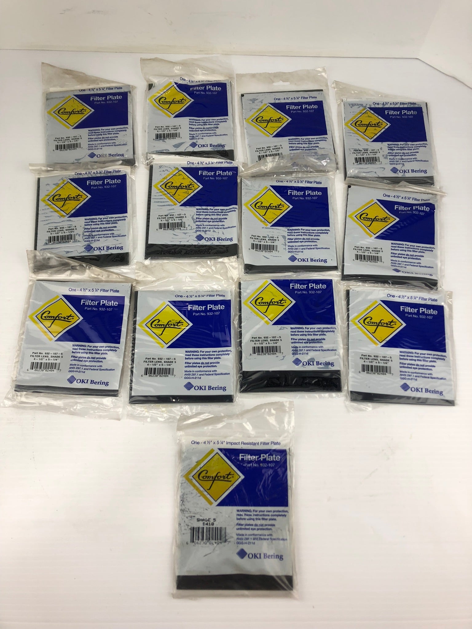 Comfort 932-107 Filter Plate 4-1/2" x 5-1/4" Shade 5 - Lot of 13
