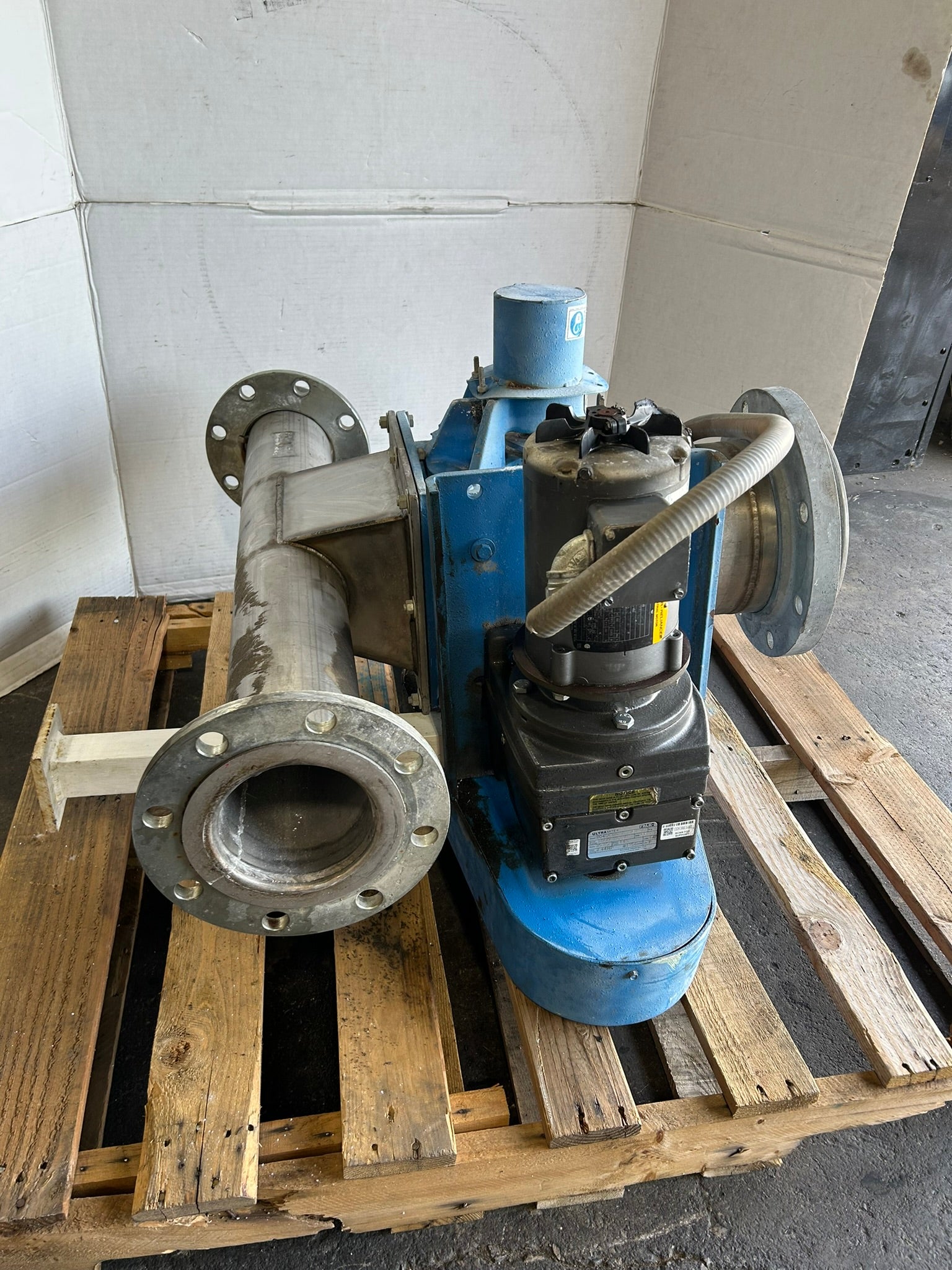 Andritz Sprout 10X8 STD Blower Rotary Airlock Valve w/ Gearbox & Motor 07-00062