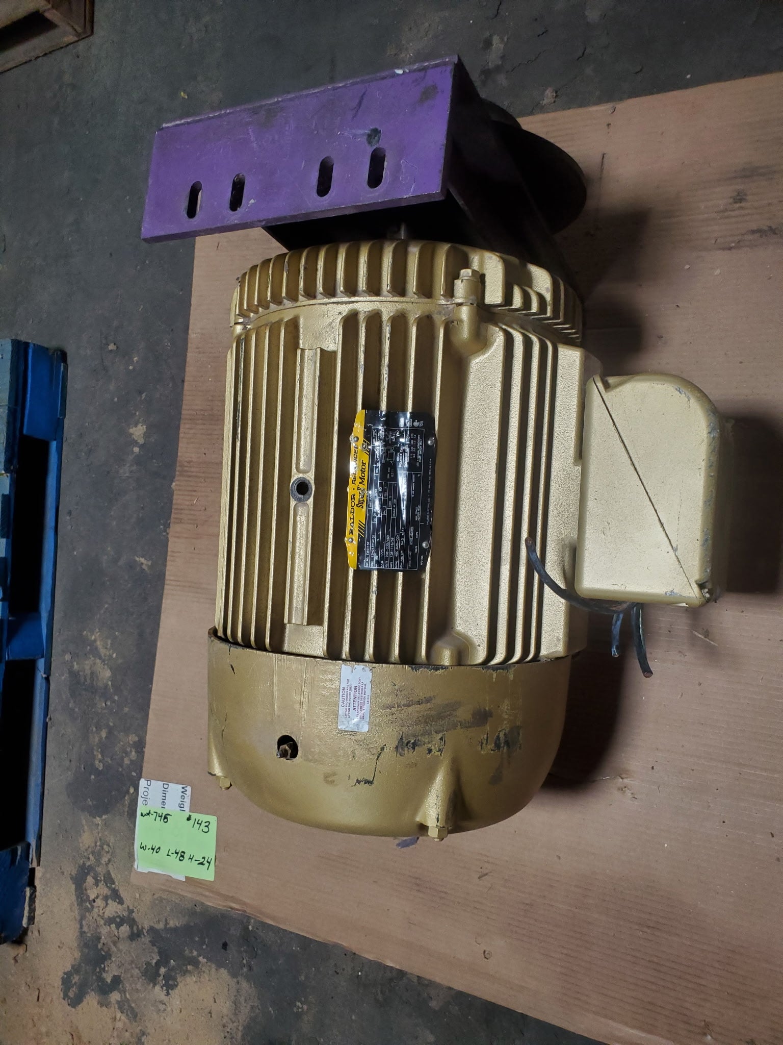 Baldor Reliance EM4115T Electric Motor 50HP 1775 RPM 208-230/460V 326T TEFC 3PH