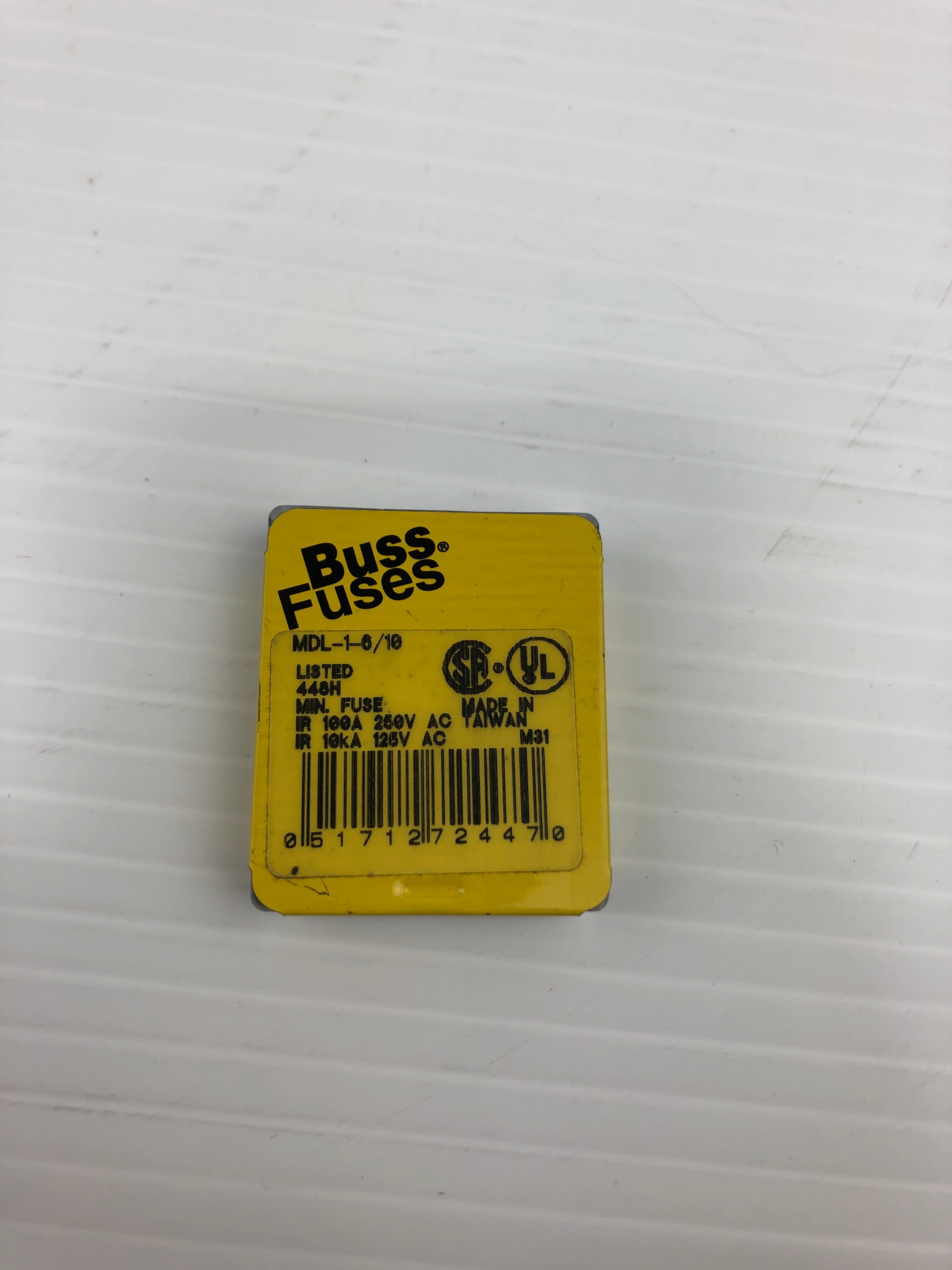 Buss Fuses MDL-1-6/10 Mini Fuse - Lot of 5