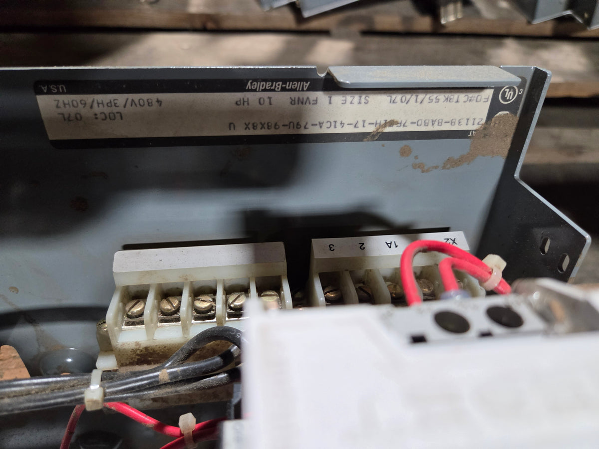Allen-Bradley MCC Bucket 2113B Size 1 FVNR 10HP 3PH 480V 30A Breaker - No Door