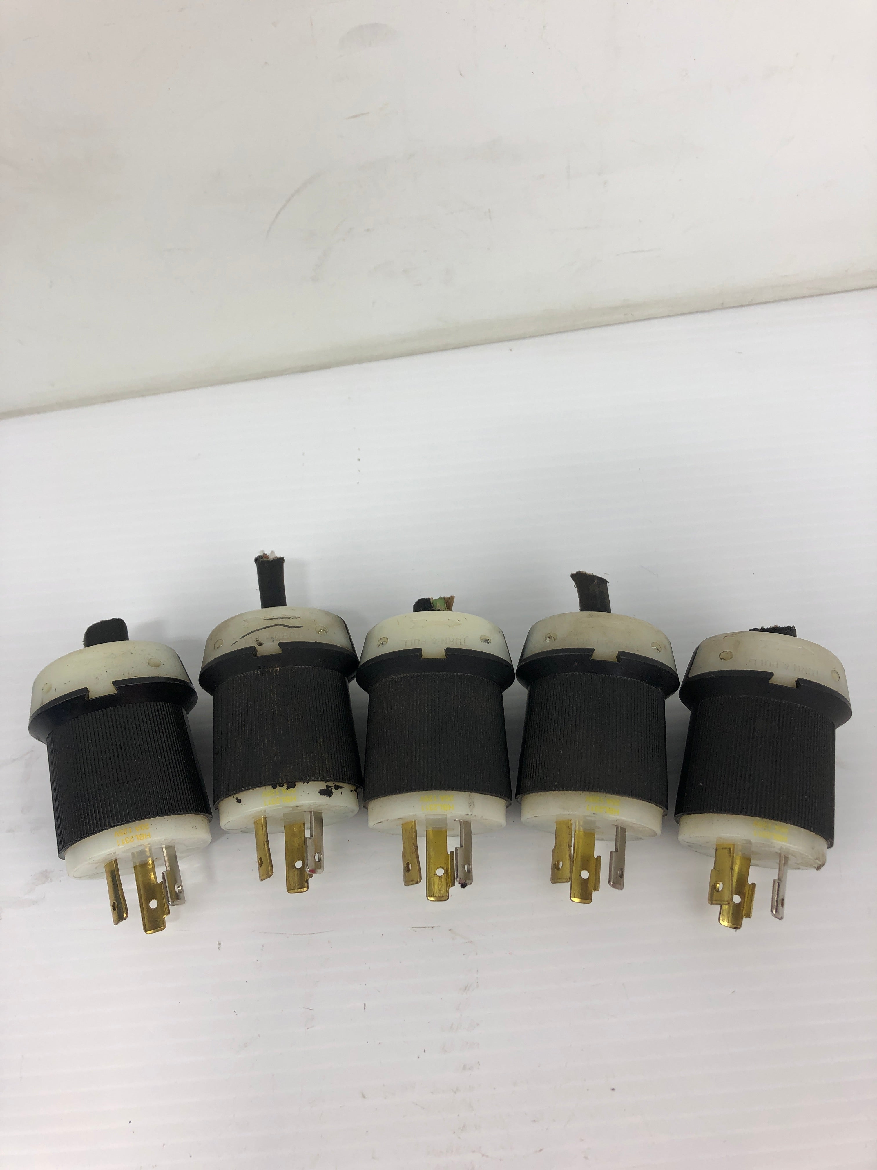 Hubbell Turn and Pull Plug HBL2311 20A 125V - Lot of 5