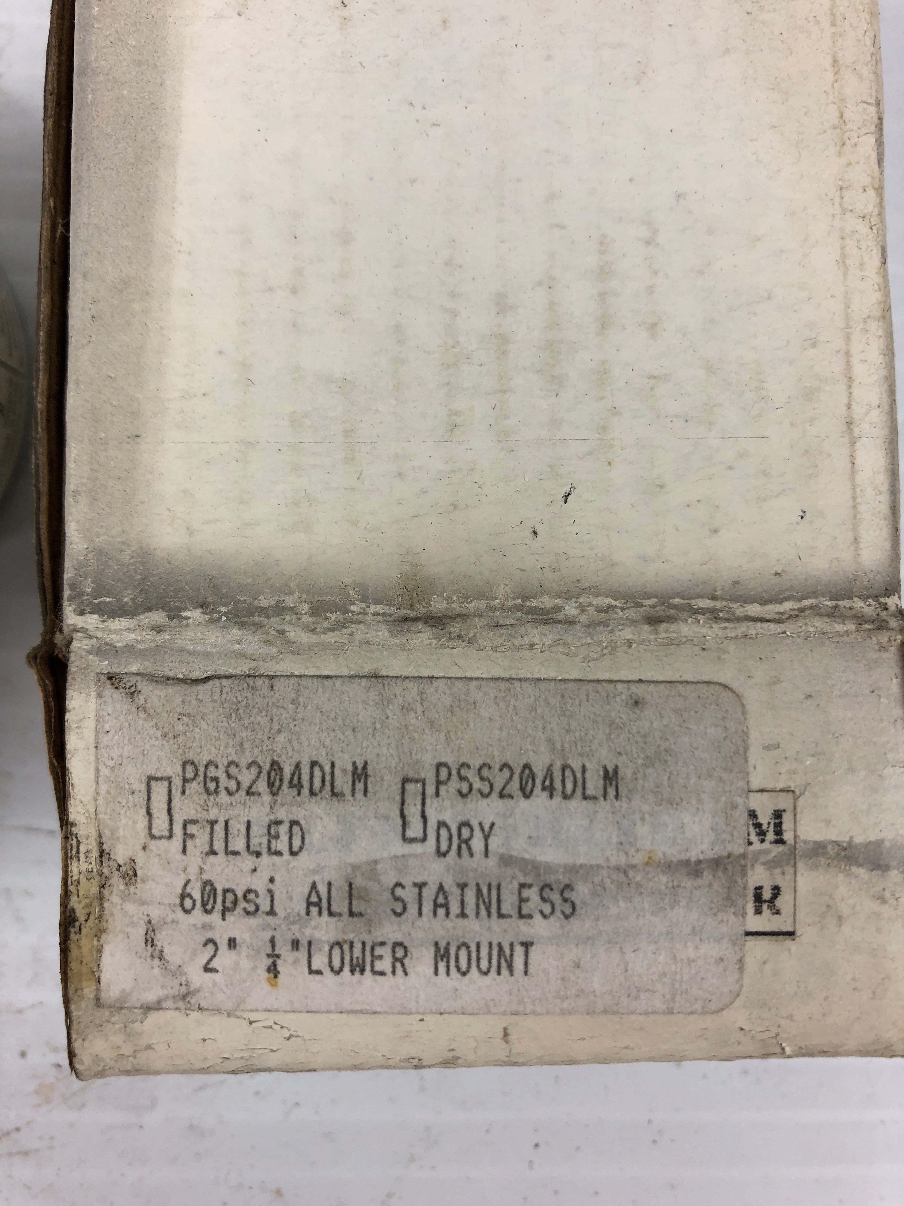 Pressure Gauge PGS204DLM 2" 0-60 PSI Stainless