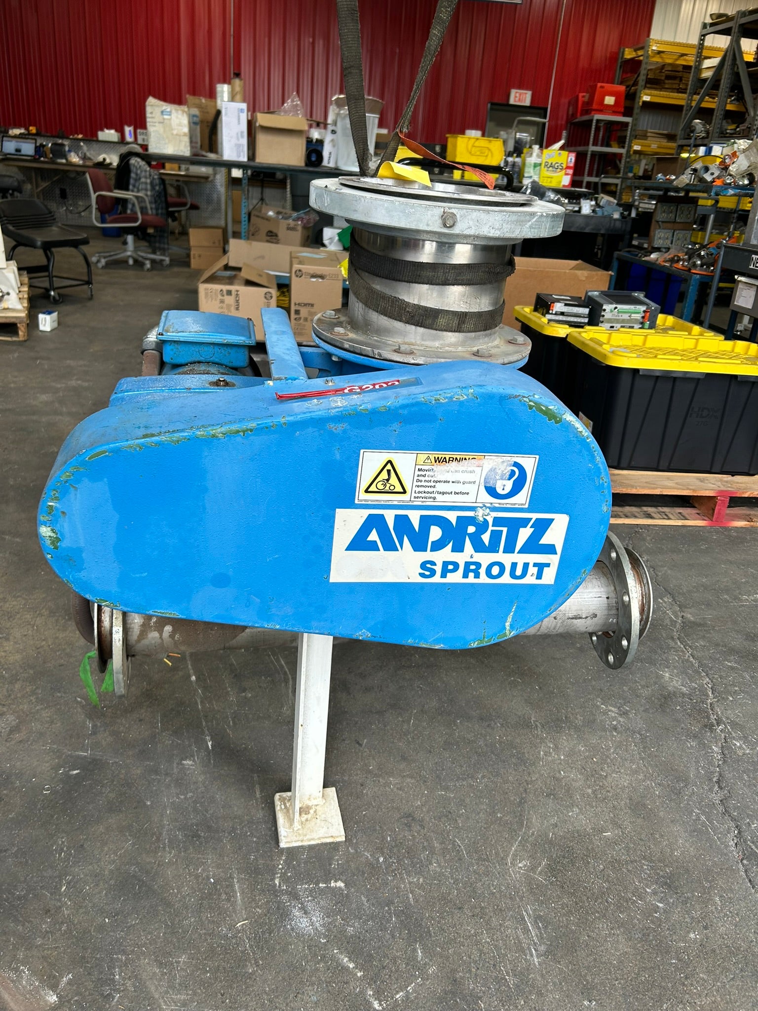 Andritz Sprout 10X8 STD Blower Rotary Airlock Valve w/ Gearbox & Motor 07-00059